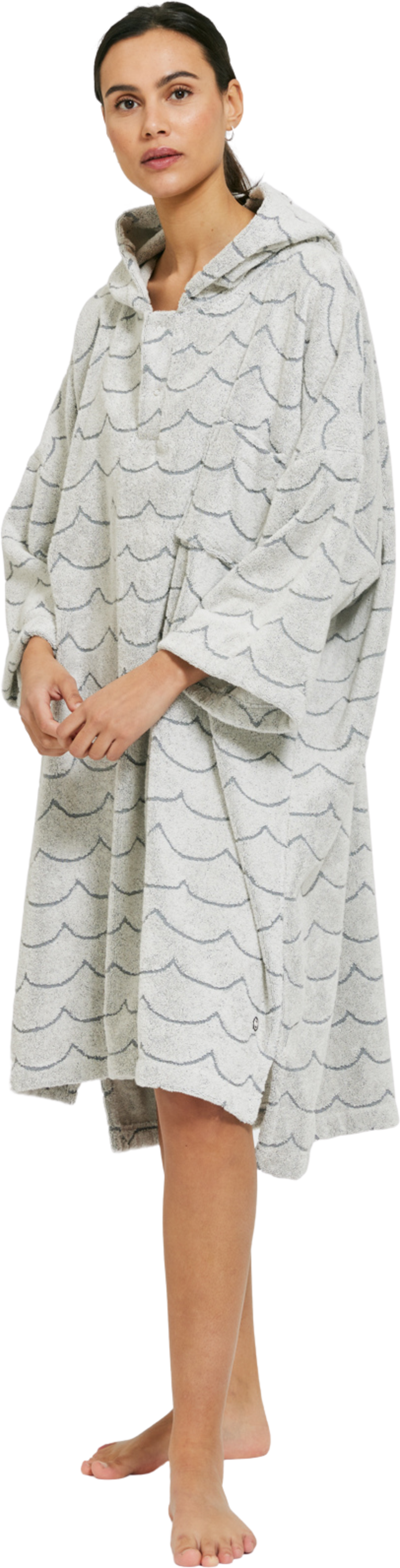 EMMAMALENA, Terry Poncho Wave Ecru