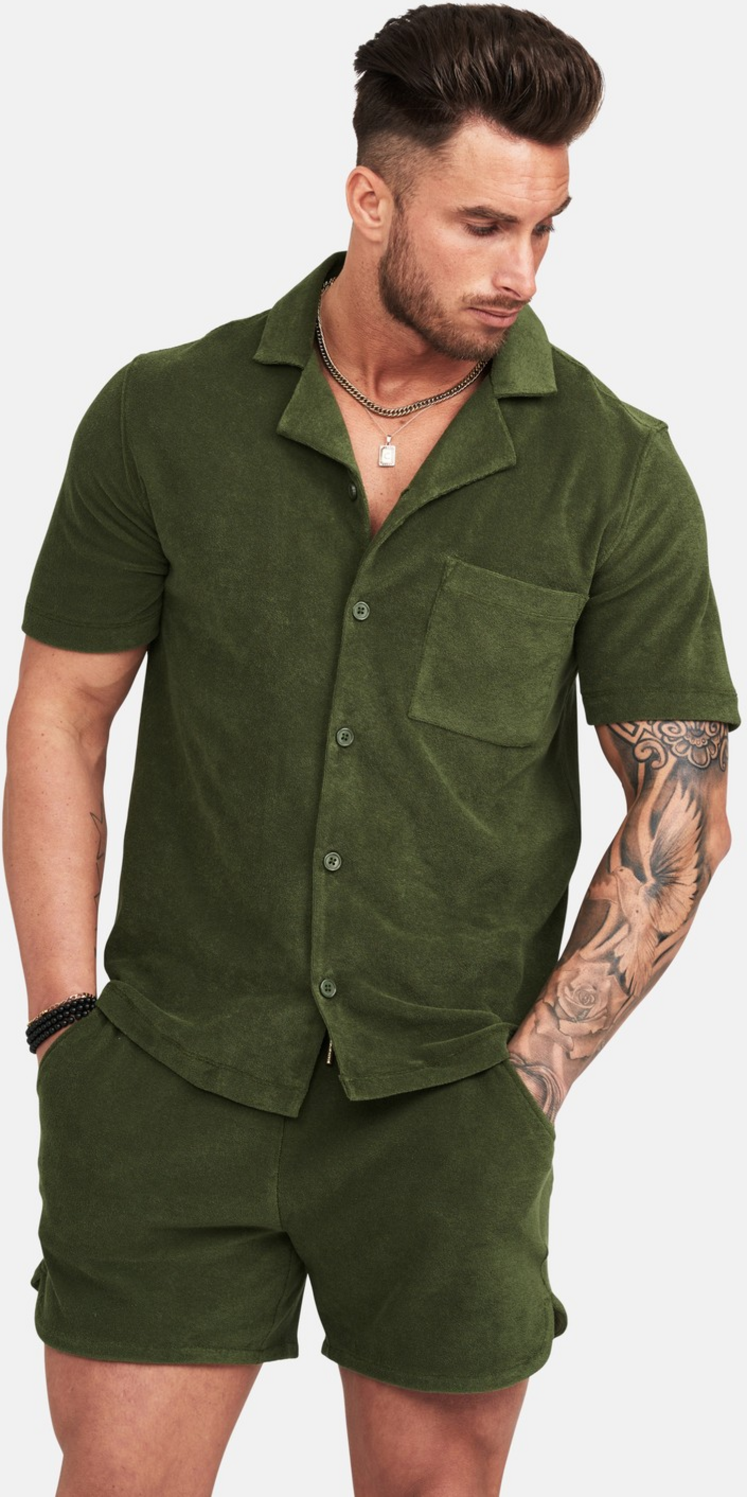 FRANK DANDY, Terry Set Olive Mpo