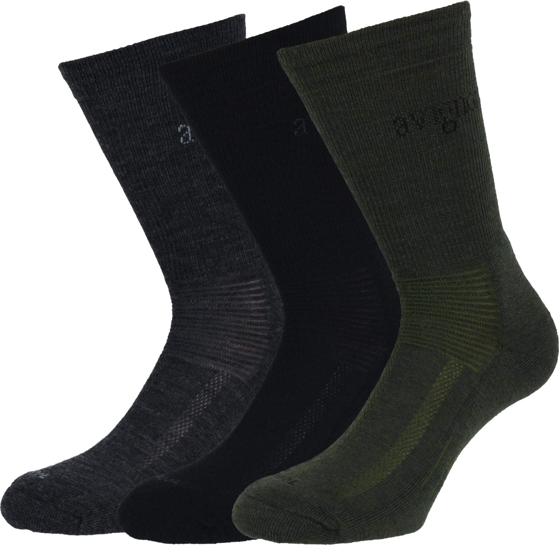 AVIGNON, Terry Ull Mellan Tjock Ullstrumpa 3-pack Blandade F&auml;rger