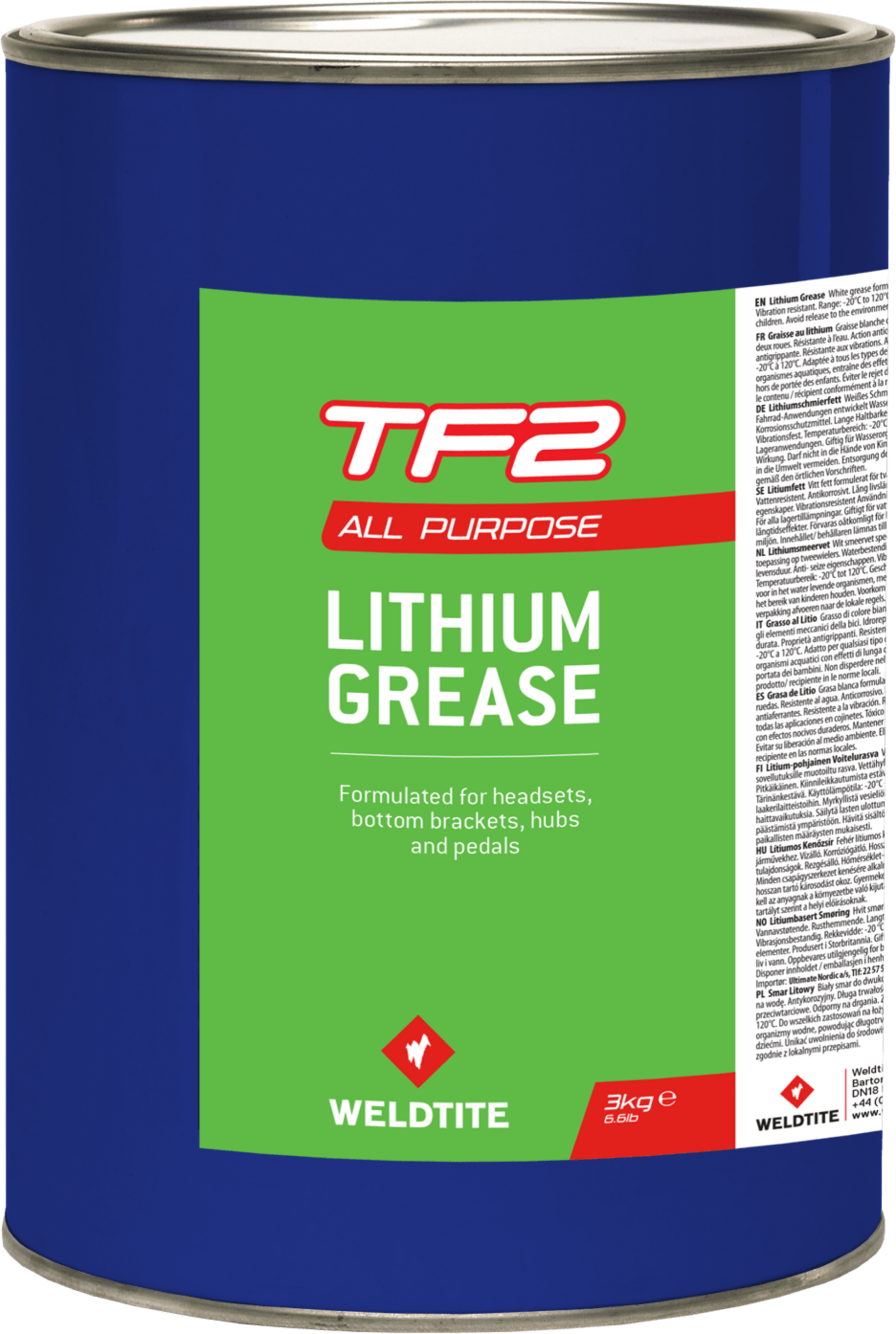 WELDTITE, Tf2 Lithium Grease Tin