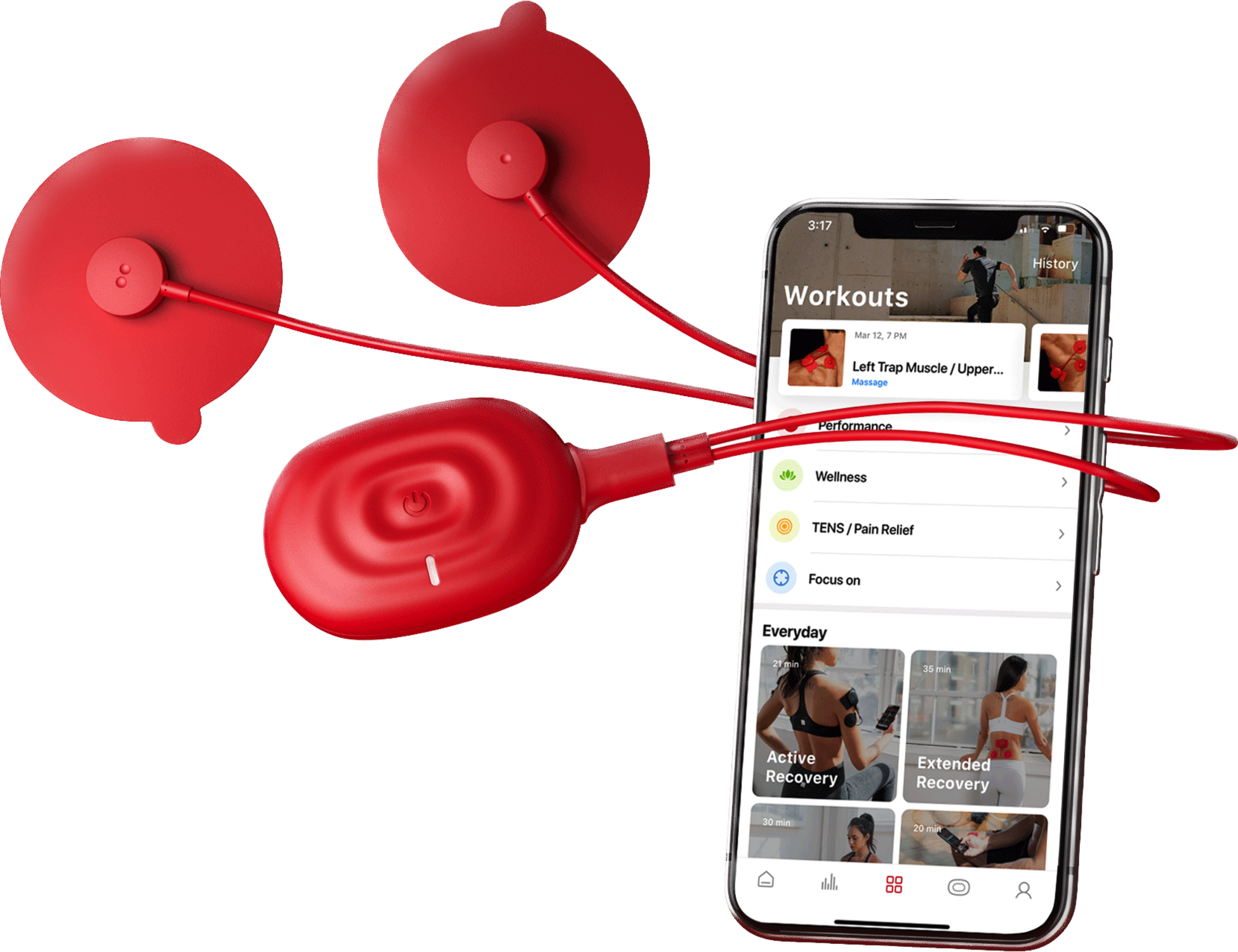 THERABODY, Therabody Powerdot  Uno Red 2.0