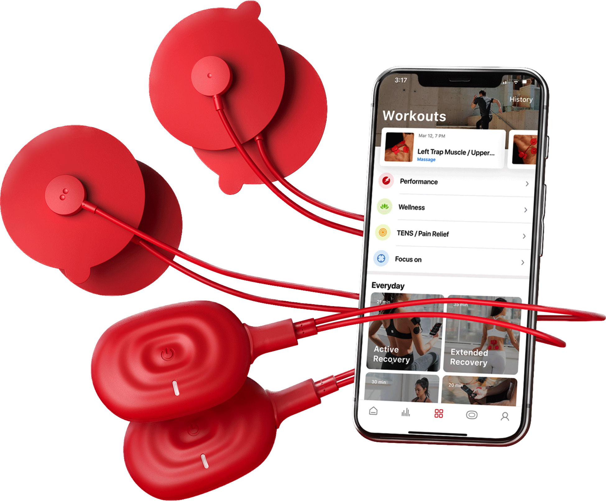 THERABODY, Therabody Powerdot Duo Red 2.0