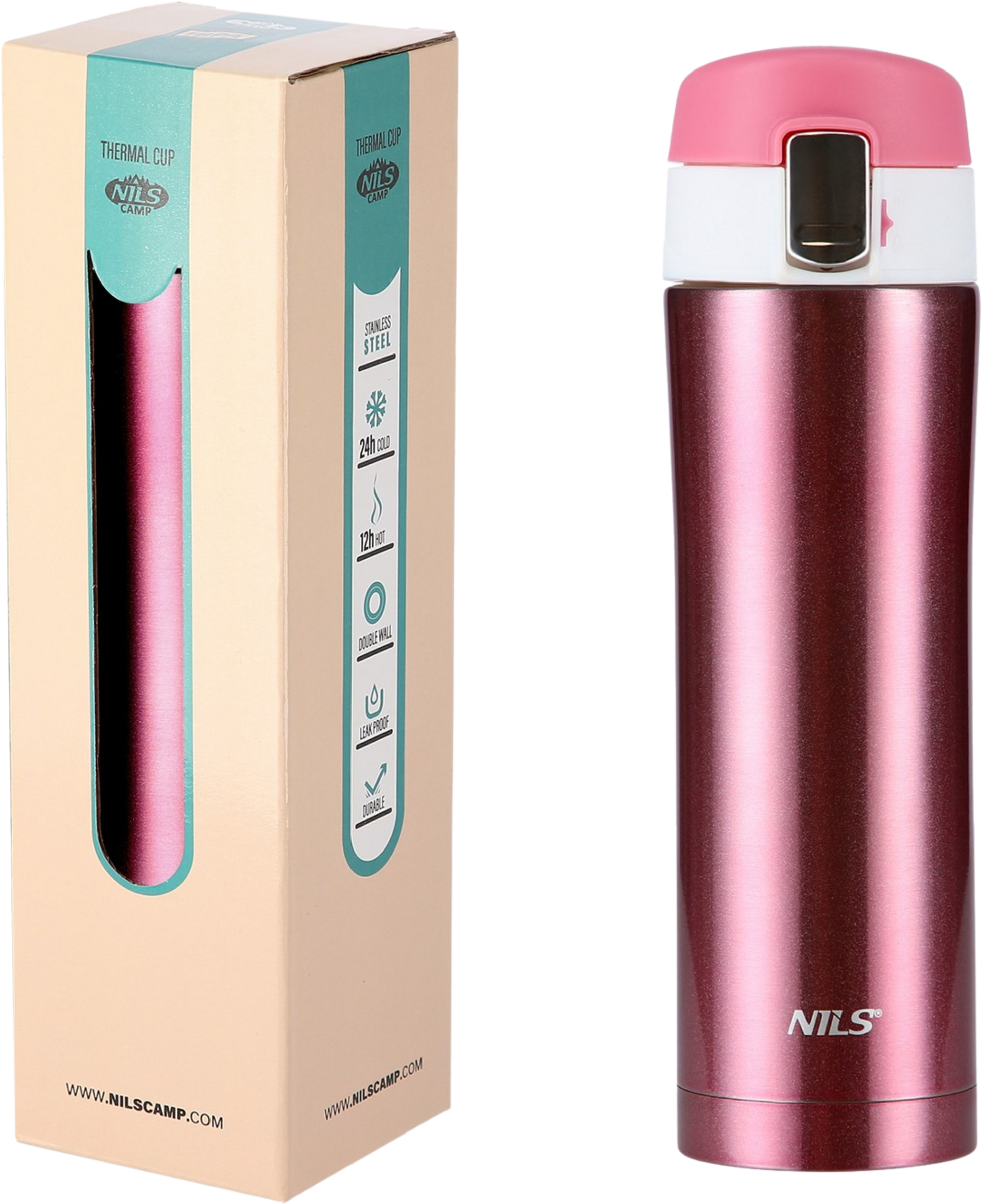 NORTHIX, Thermal Cup, Pink, 10 Oz, Insulated