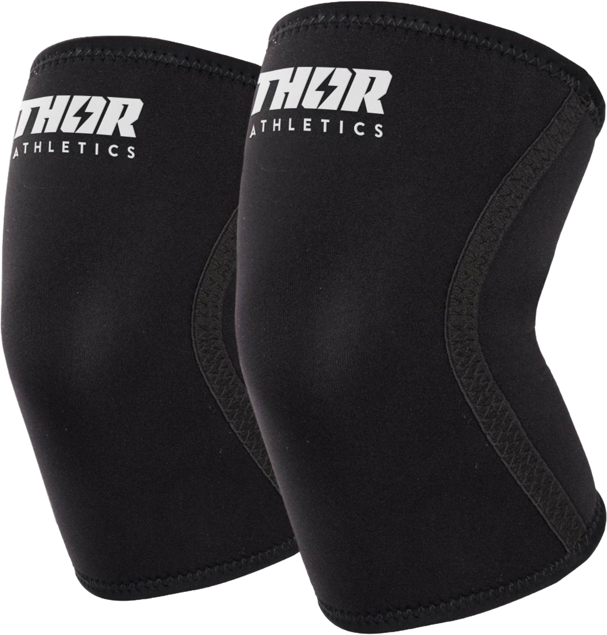 THOR ATHLETICS, Thor Athletics - Knee Sleeves - Powerlifting Knee Sleeves - Compression - 7mm