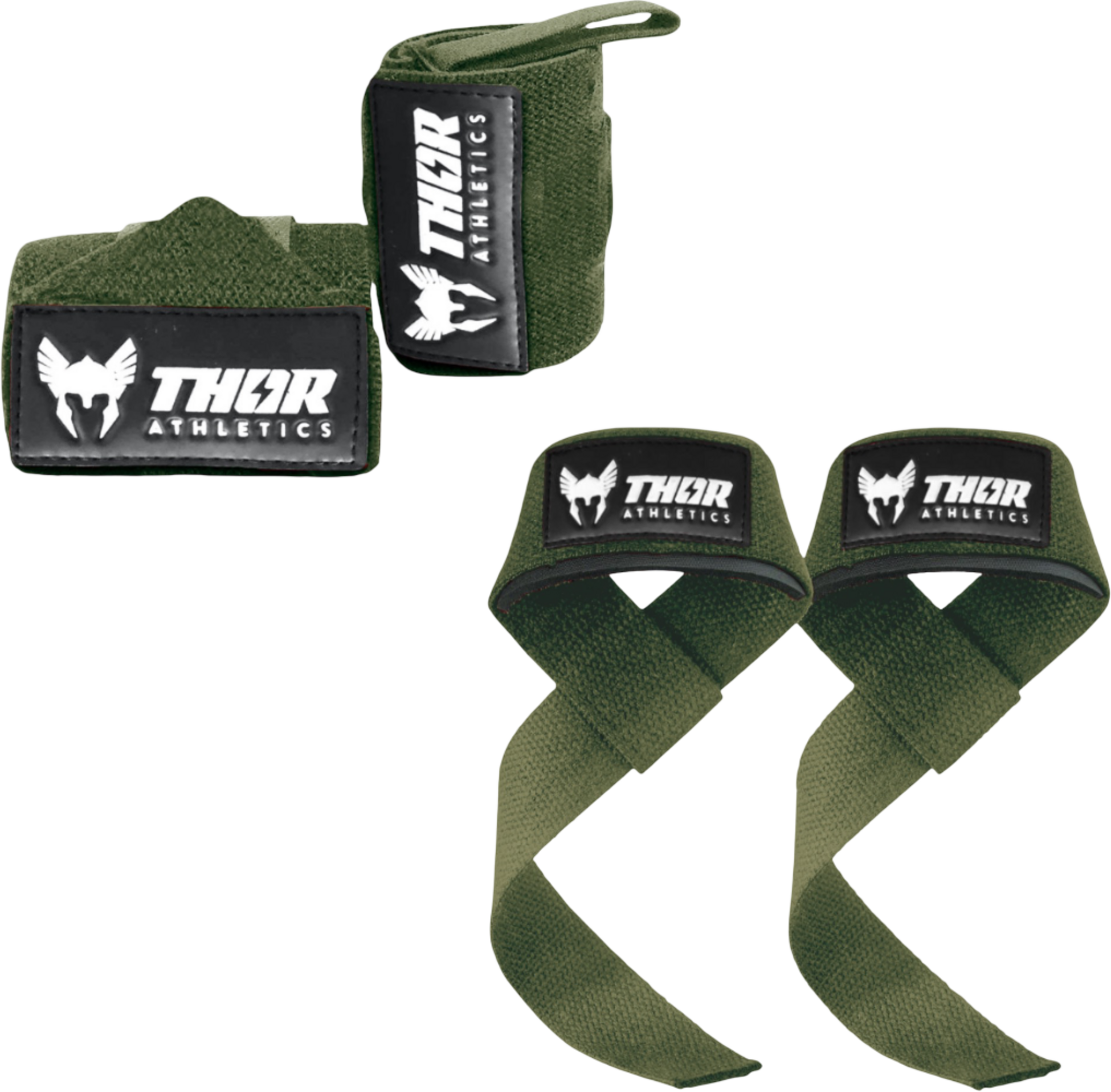 THOR ATHLETICS, Thor Athletics Lifting Straps Incl. Wrist Wraps 60cm Extra Strong &ndash; Strength Training Bundle