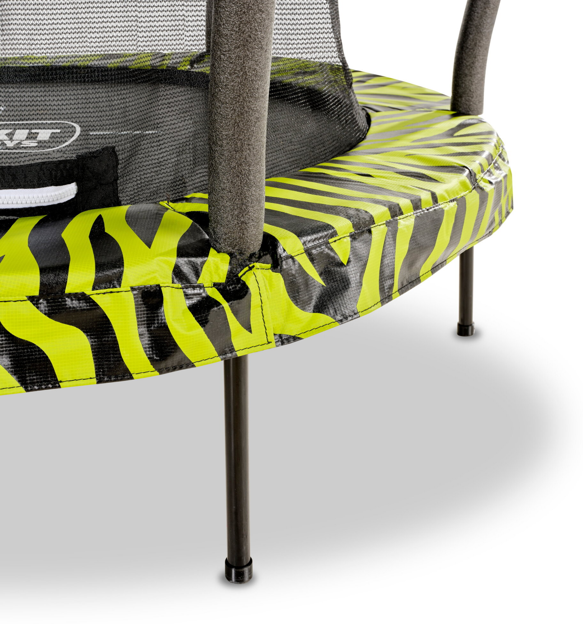 EXIT, Tiggy Junior Studsmatta Med Skyddsn&auml;t &Oslash;140cm - Svart/gr&ouml;n