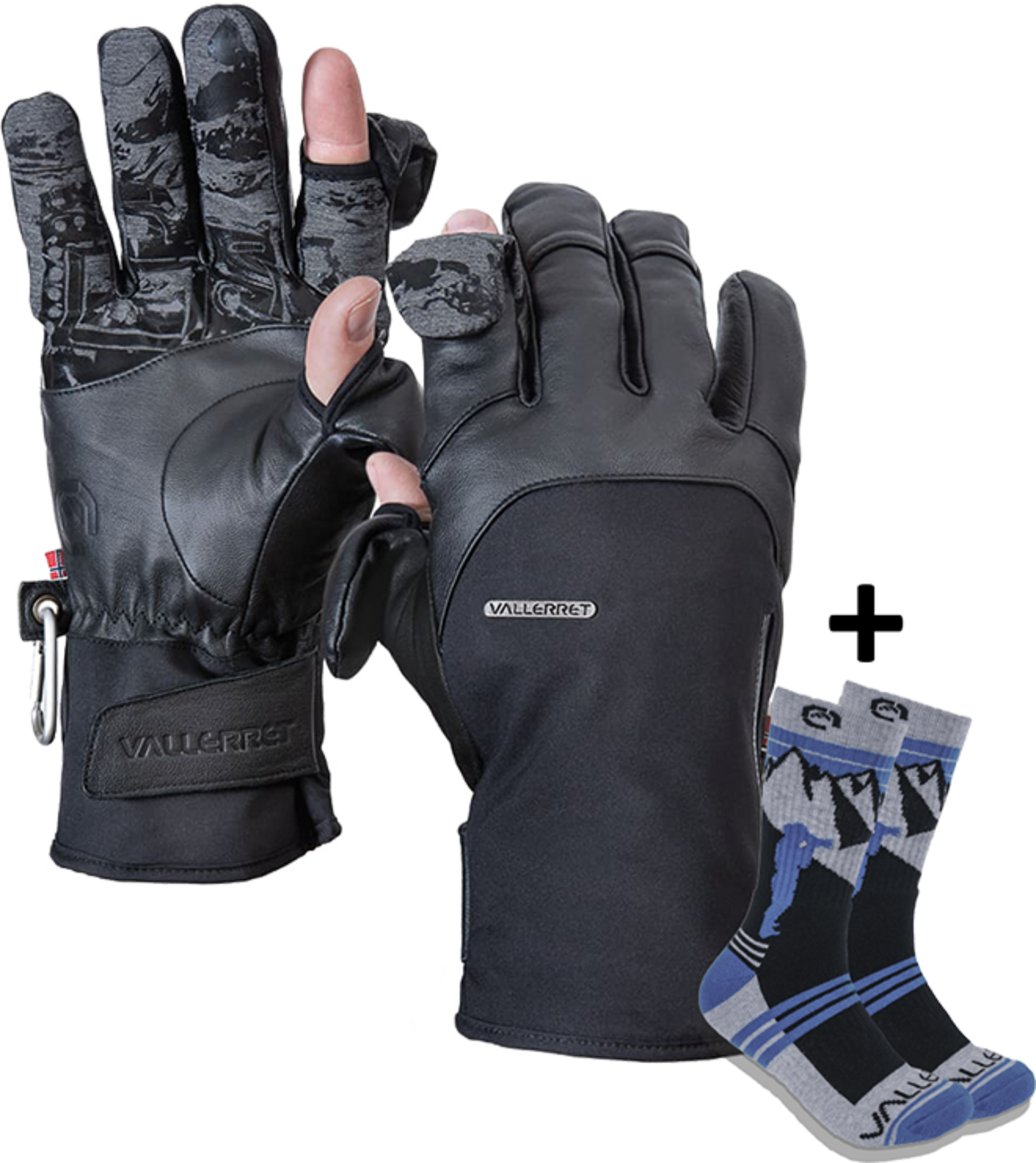 VALLERET, Tinden Photography Glove + Merino Socks Bundle
