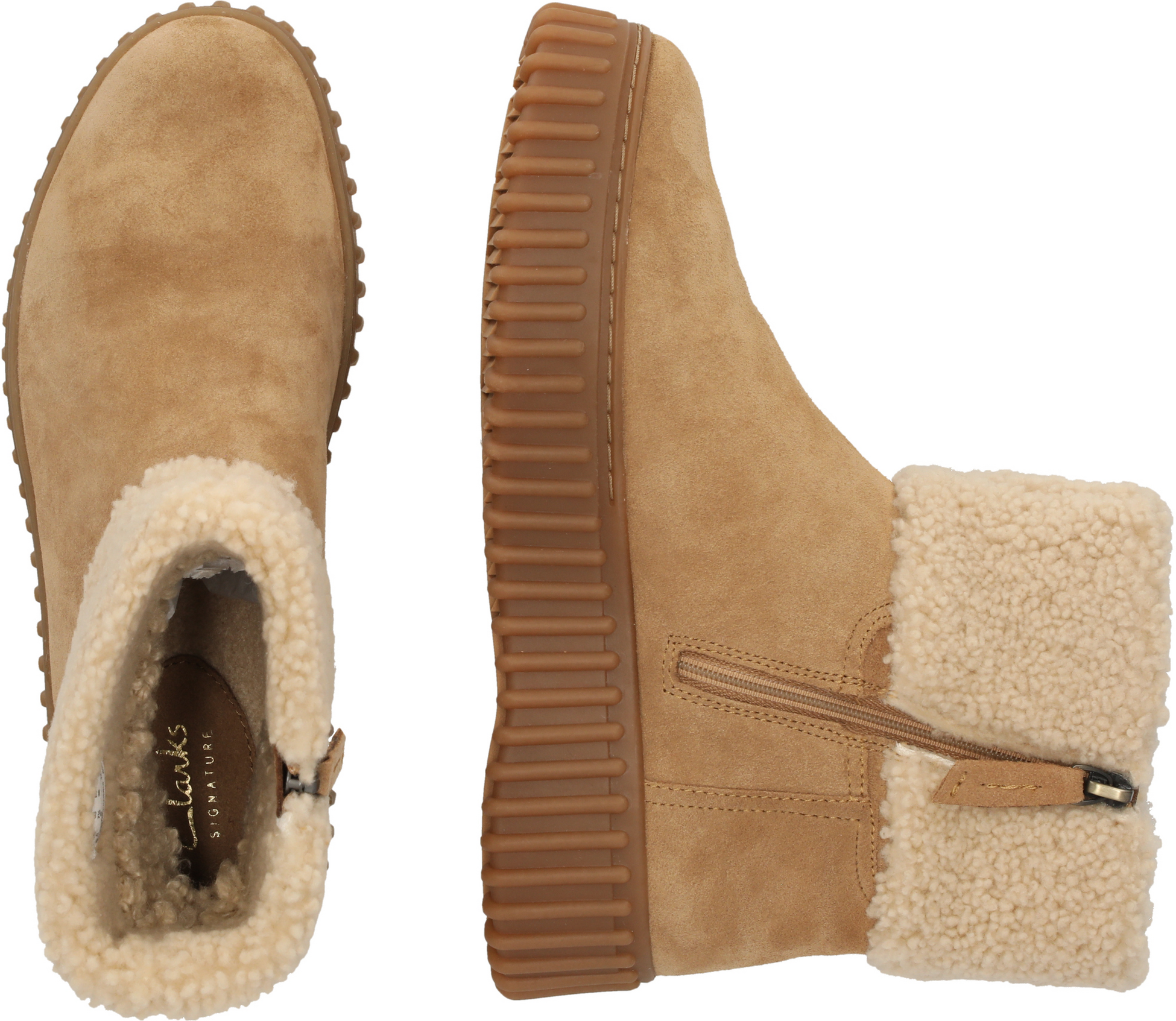 CLARKS, Torhill Turn Ljus Tan Med Foderade Linjer