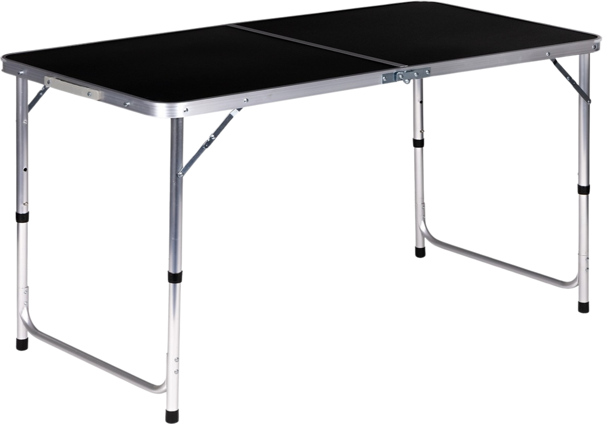 B2X, Tourist Table Foldable Camping Table Black Top 120 X 60 Cm