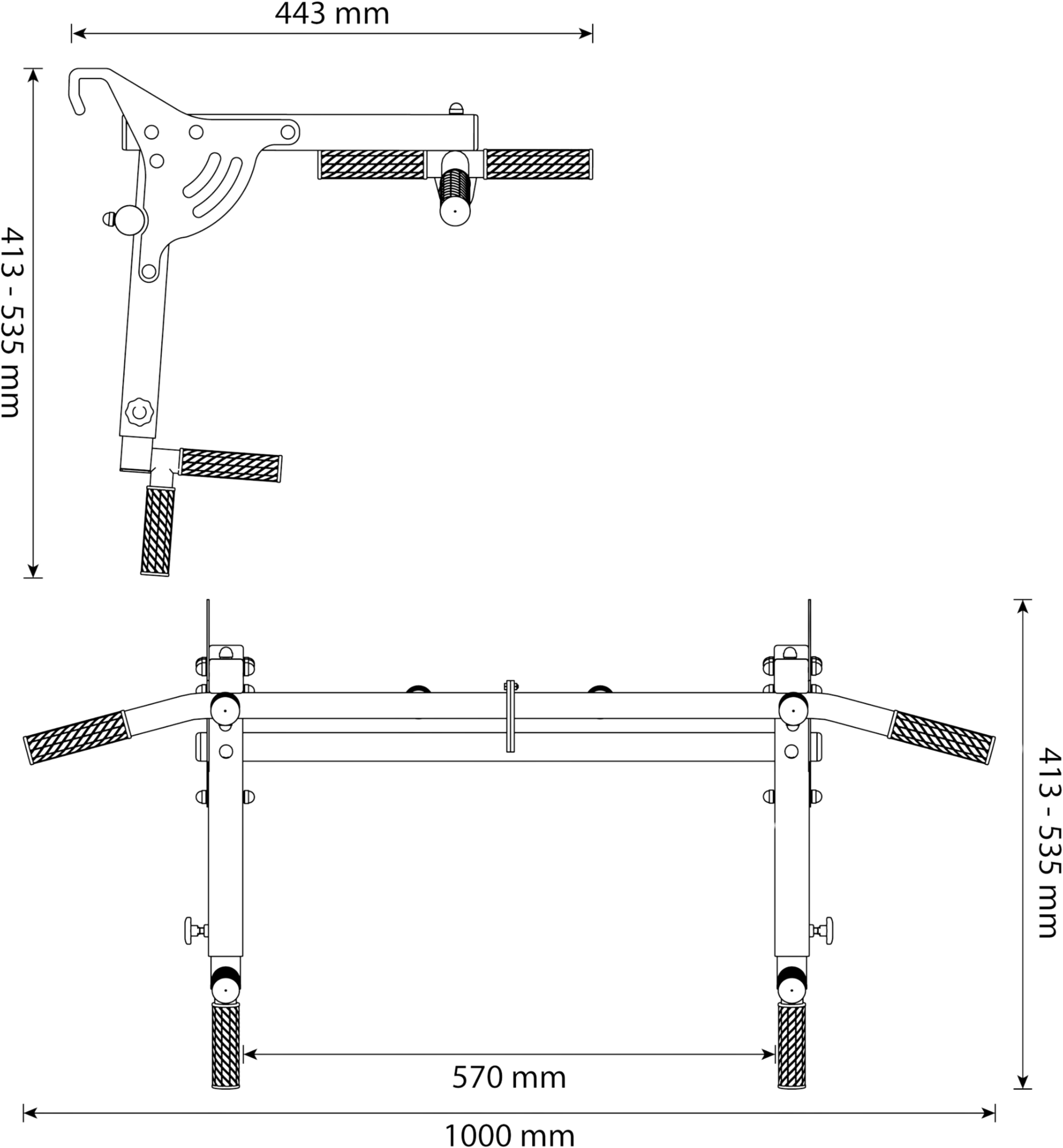K-SPORT, Traction Bar + Dip Station For Wall Bar