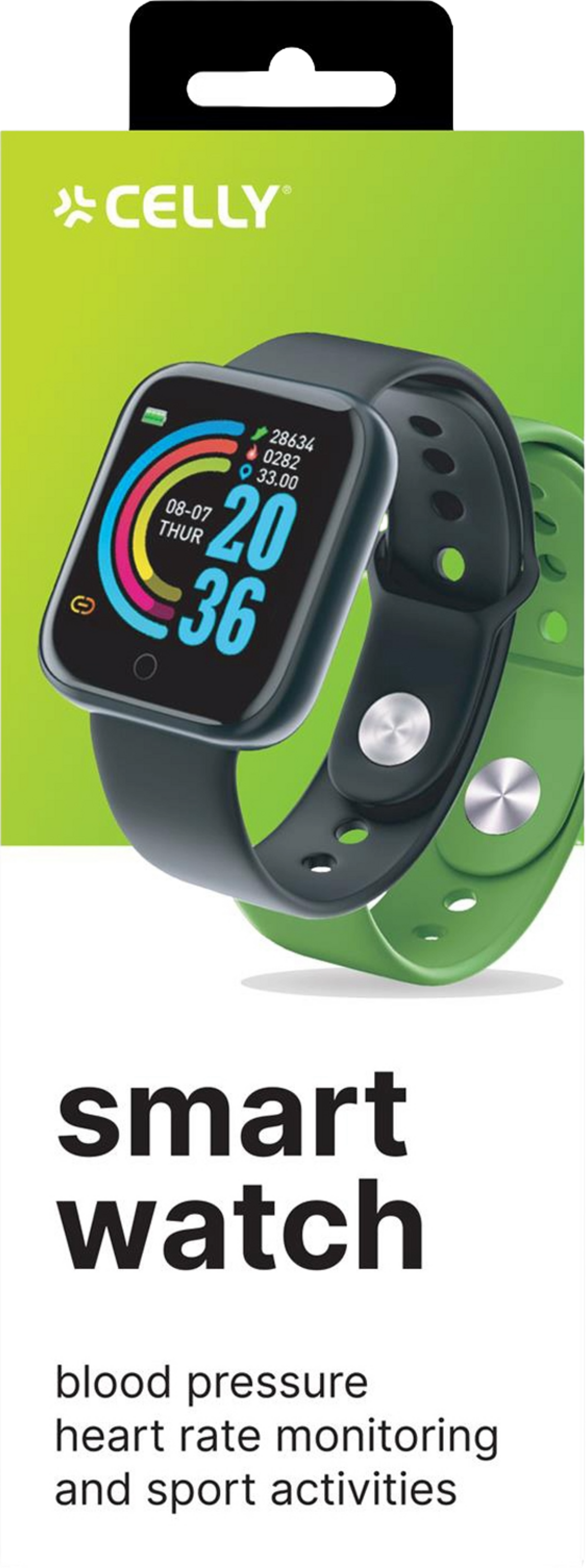 CELLY, Trainerbeat Smartwatch Med Två Armband