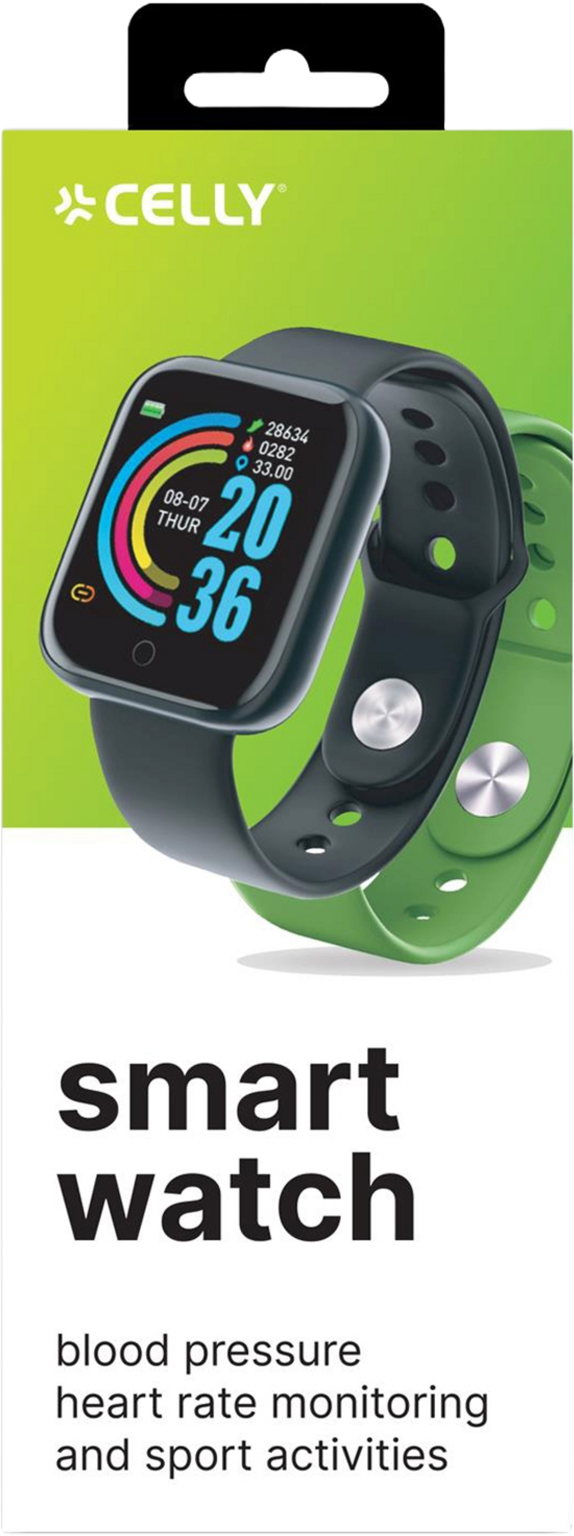 CELLY, Trainerbeat Smartwatch Med Två Armband