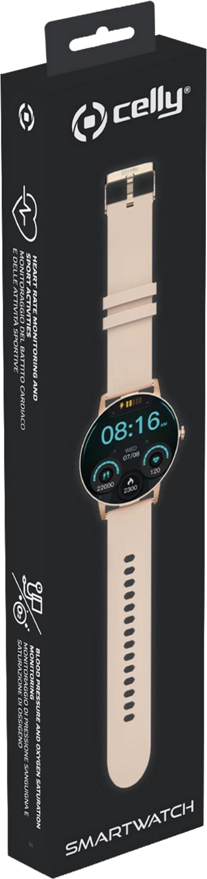 CELLY, Trainerround2 Smartwatch Med Rund Urtavla