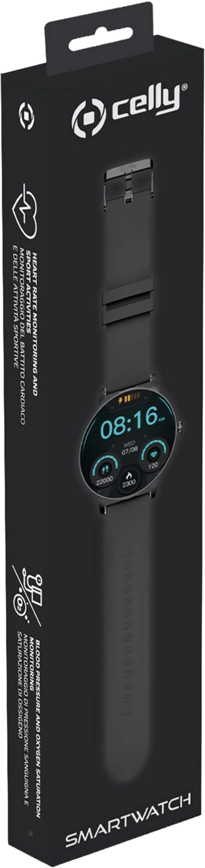 CELLY, Trainerround2 Smartwatch Med Rund Urtavla