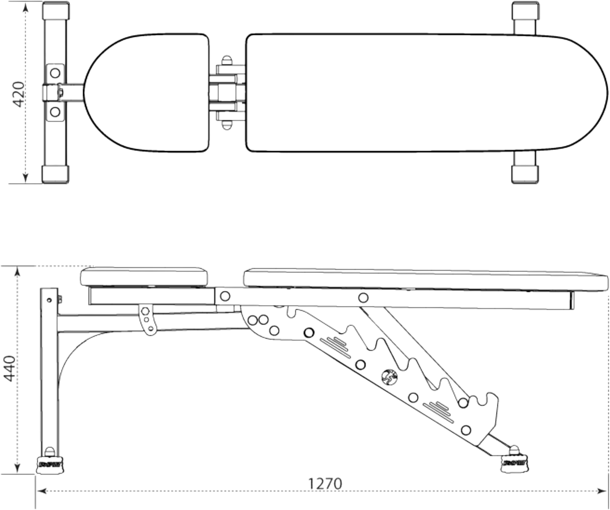 K-SPORT, Training Bench: Justerbar Viktb&auml;nk F&ouml;r Styrketr&auml;ning