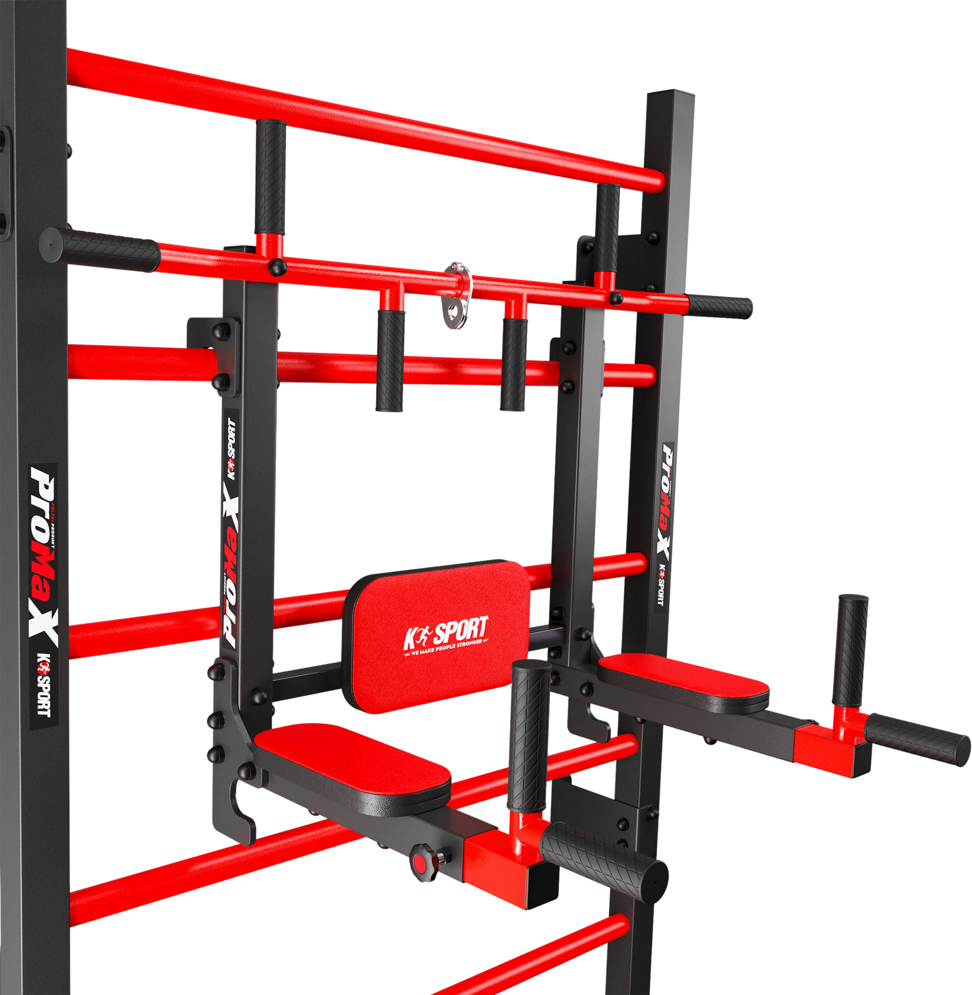 K-SPORT, Training Set: Ribbstol Med Dip-station + Pull-up-stång + Bänk
