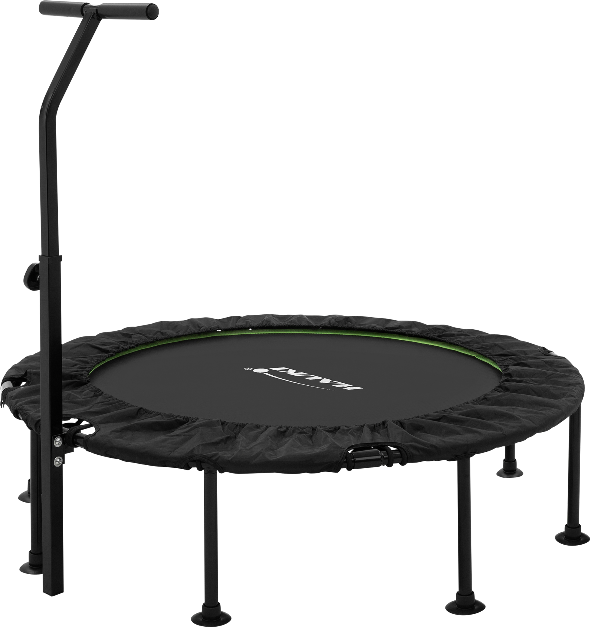HAUKI, Trampolin Ø122cm Med Höj- Och Sänkbart Handtag Stålgrön Upp Till 150kg Hauki