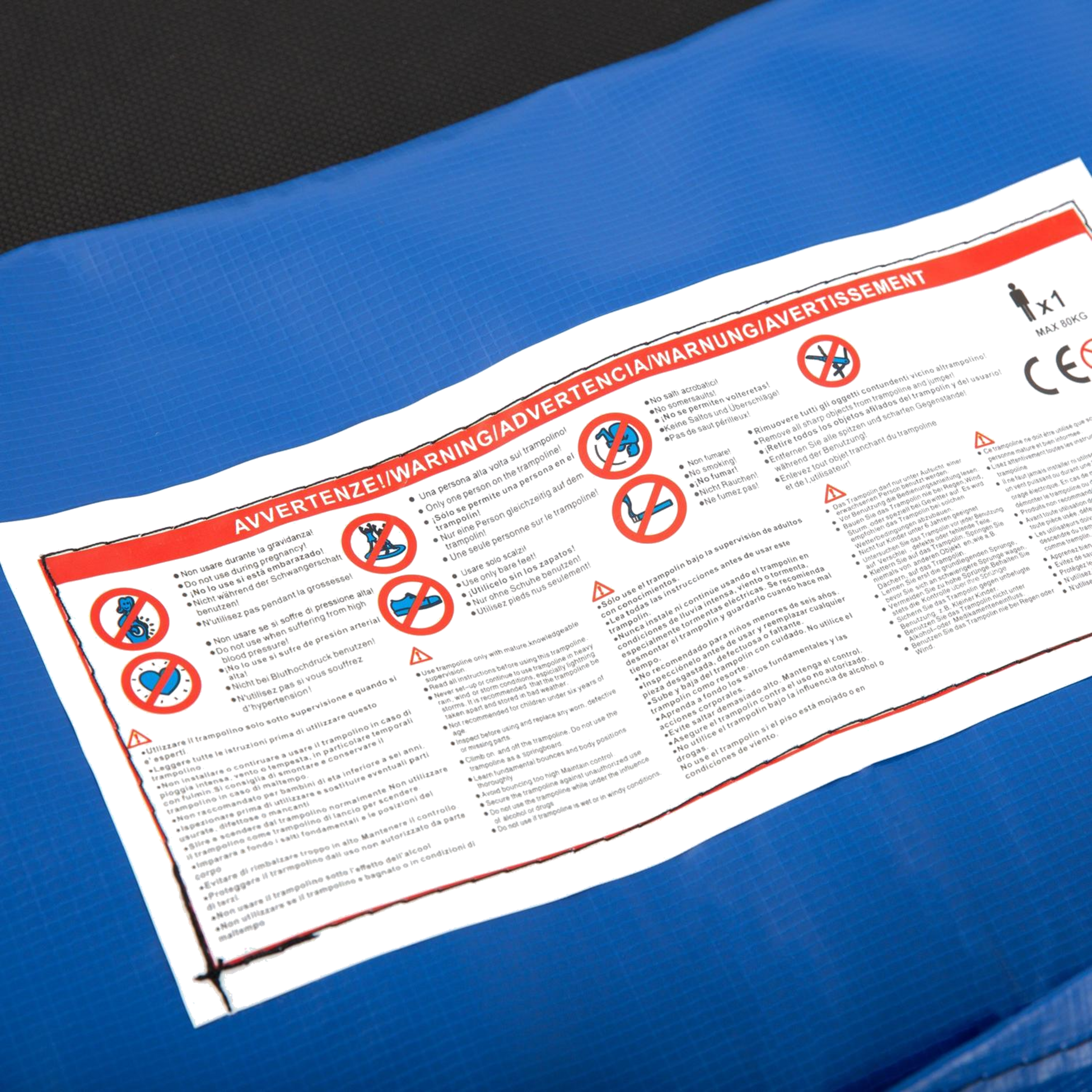 NORTHIX, Trampoline Accessory Set Edge Cover, Safety Net, Weather Tarpaulin, Ladder, For 8ft-15ft, &Oslash; 305cm, C