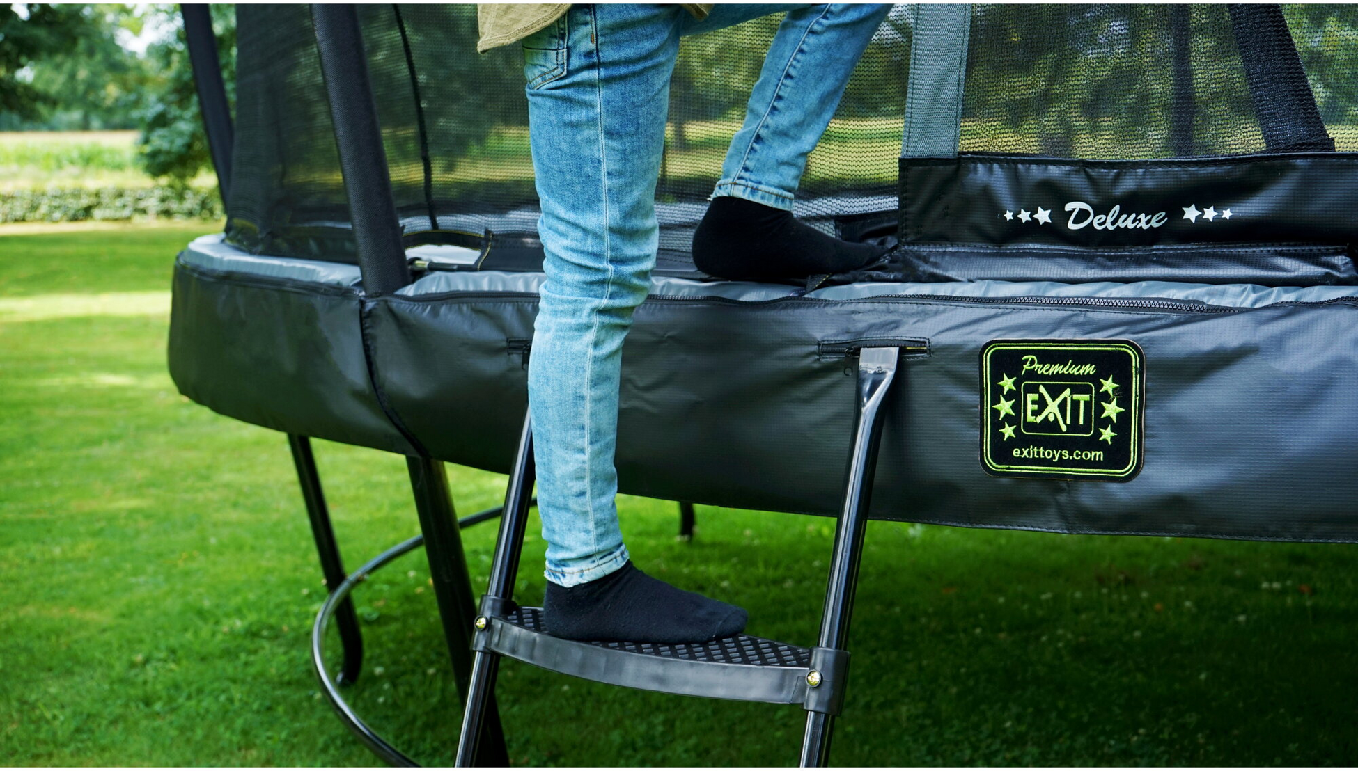 EXIT, Trampolinstege F&ouml;r En Ramh&ouml;jd P&aring; 65-80cm