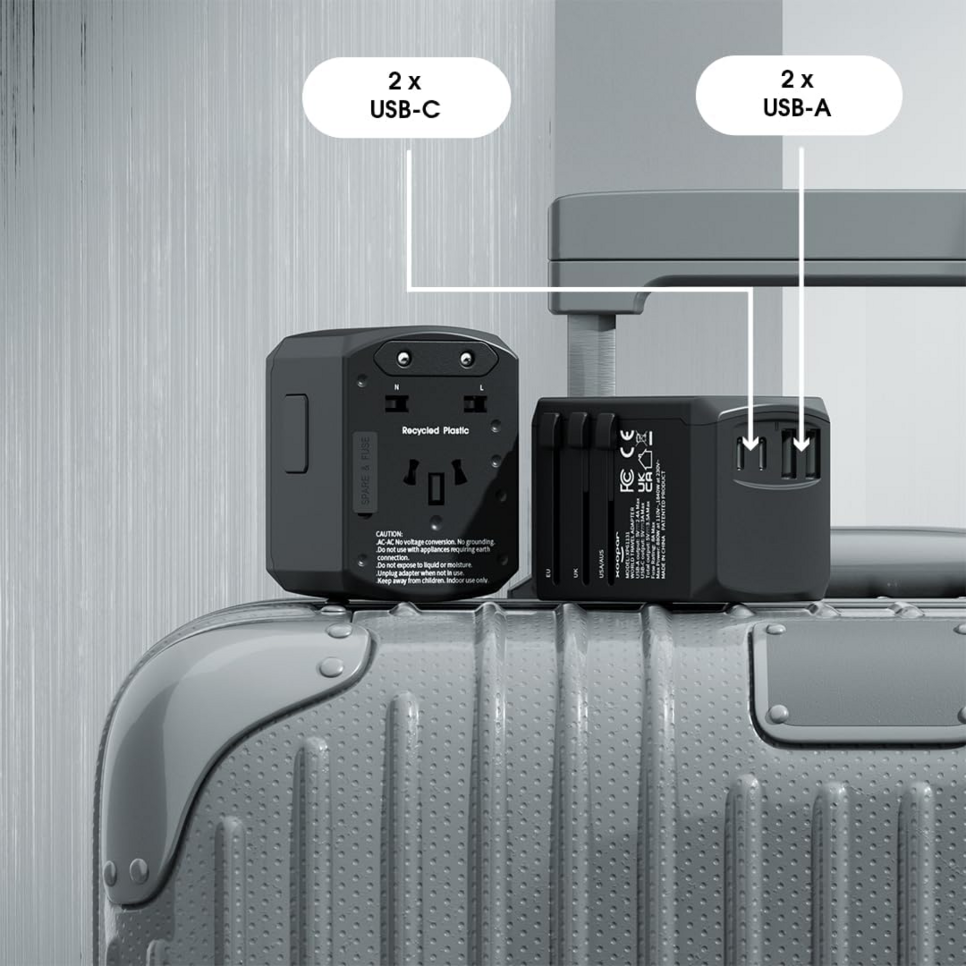 XOOPAR, Travel Adaptator Tripper Grs Svart