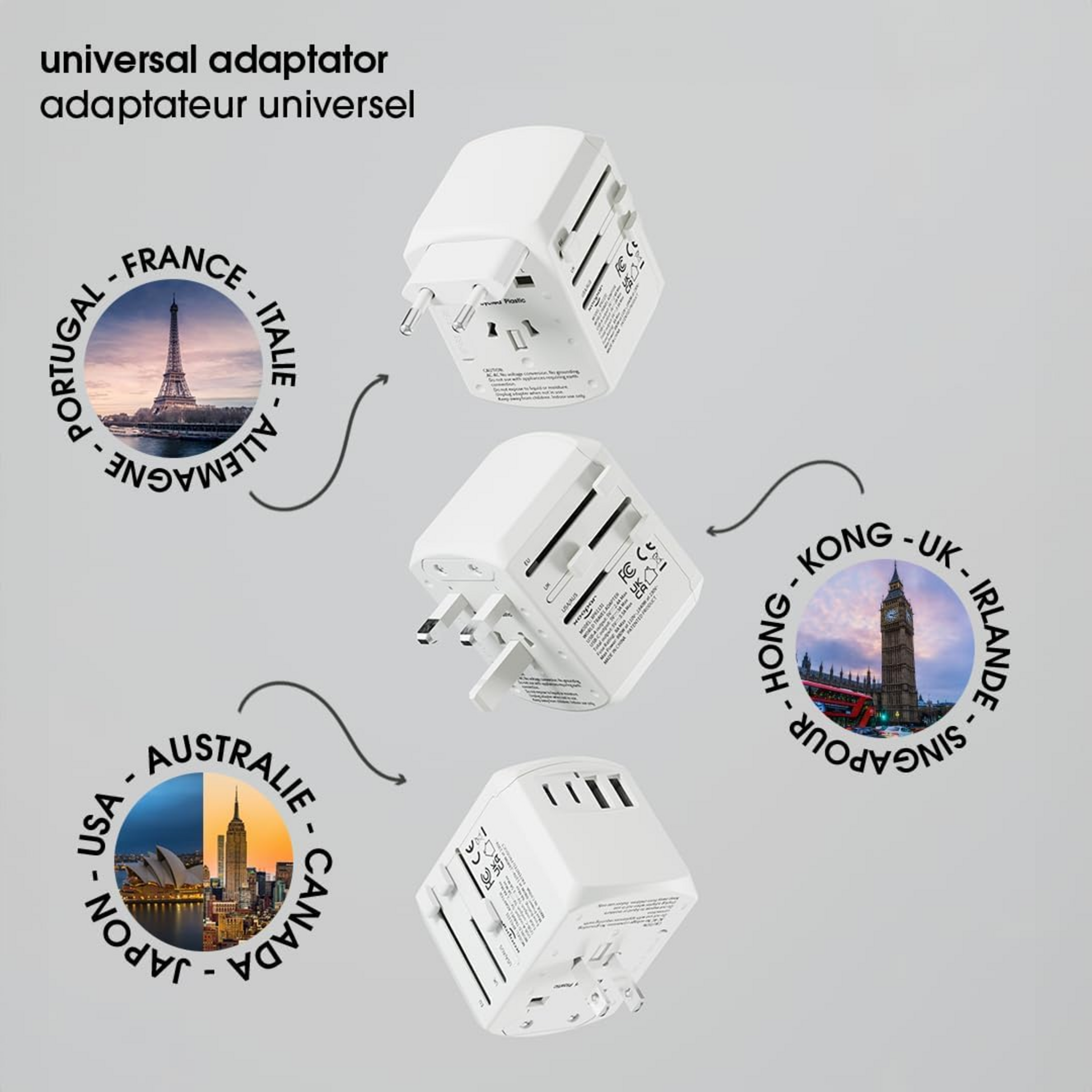 XOOPAR, Travel Adaptator Tripper Grs Vit