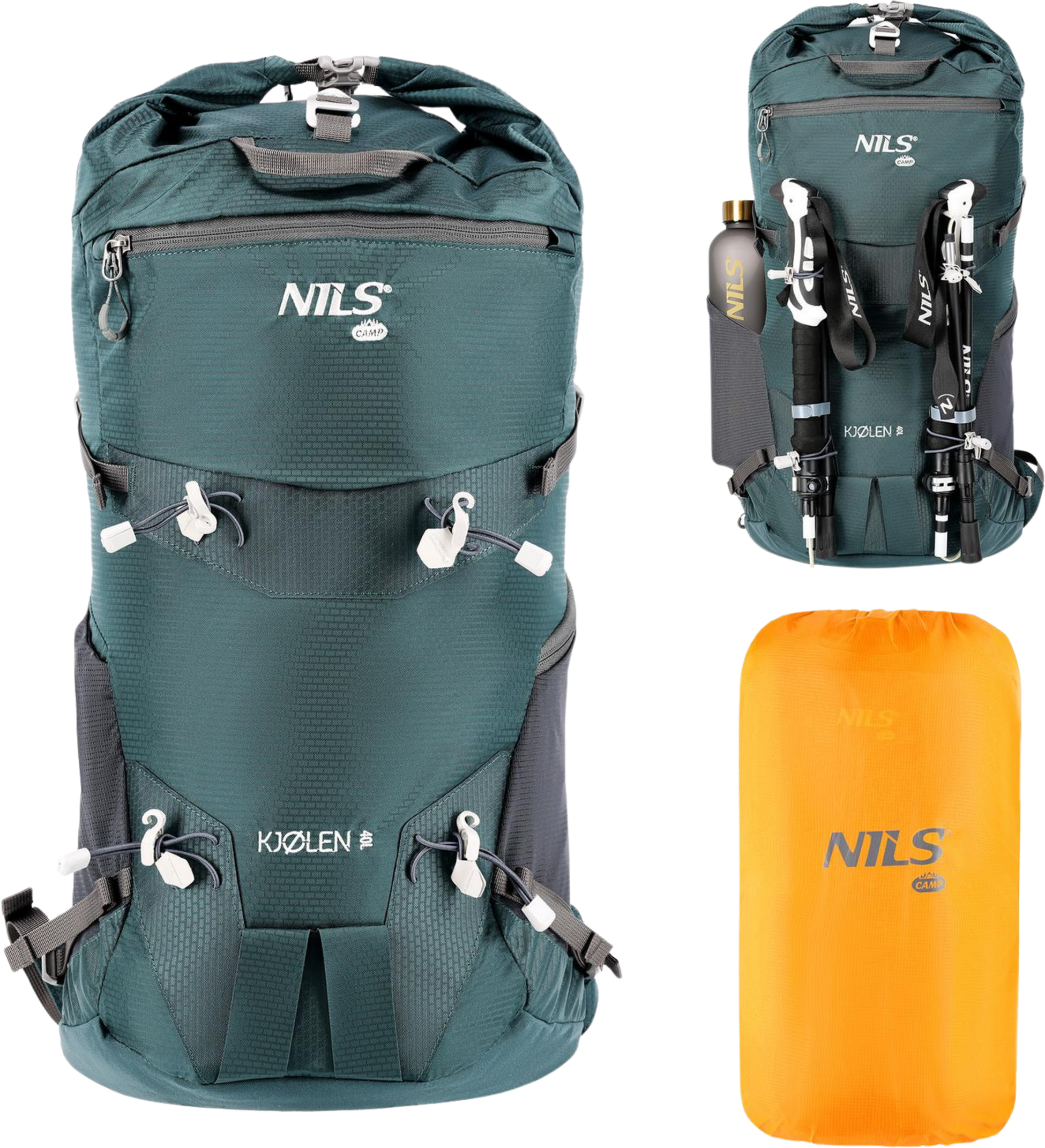 NORTHIX, Travel Backpack, Green, 40l Capacity