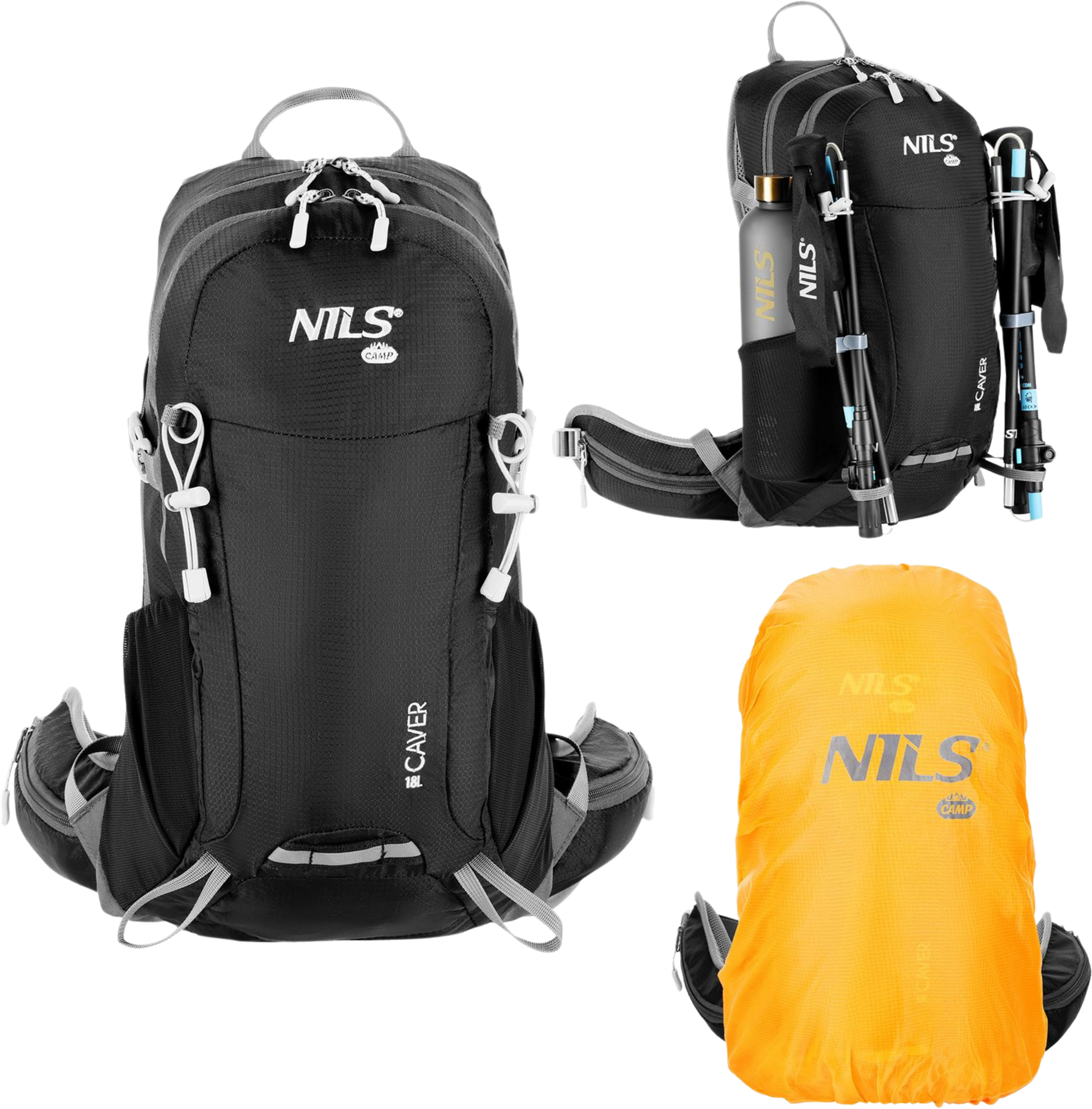 NORTHIX, Travel Pack, Black, 18l Capacity