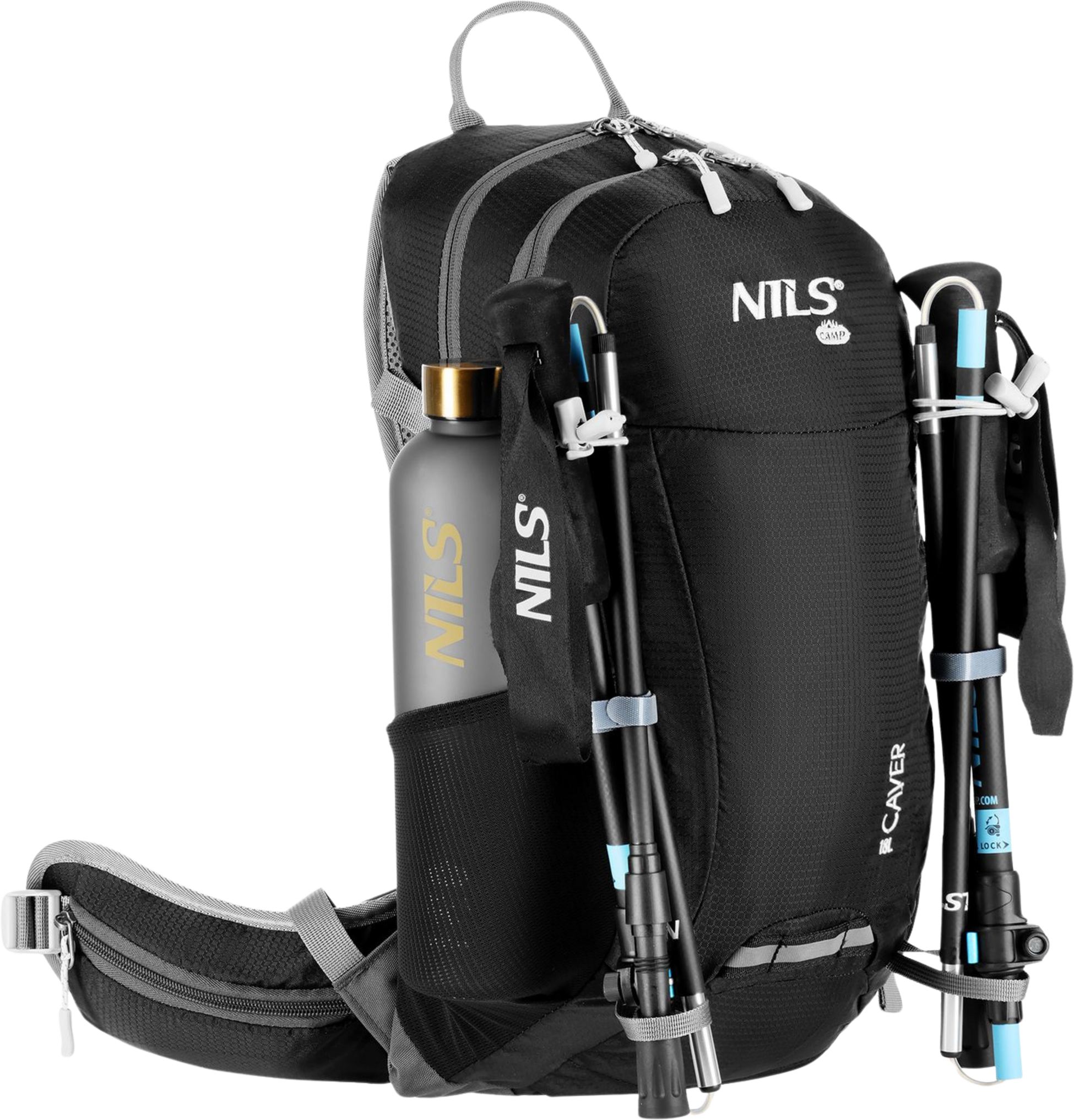 NORTHIX, Travel Pack, Black, 18l Capacity