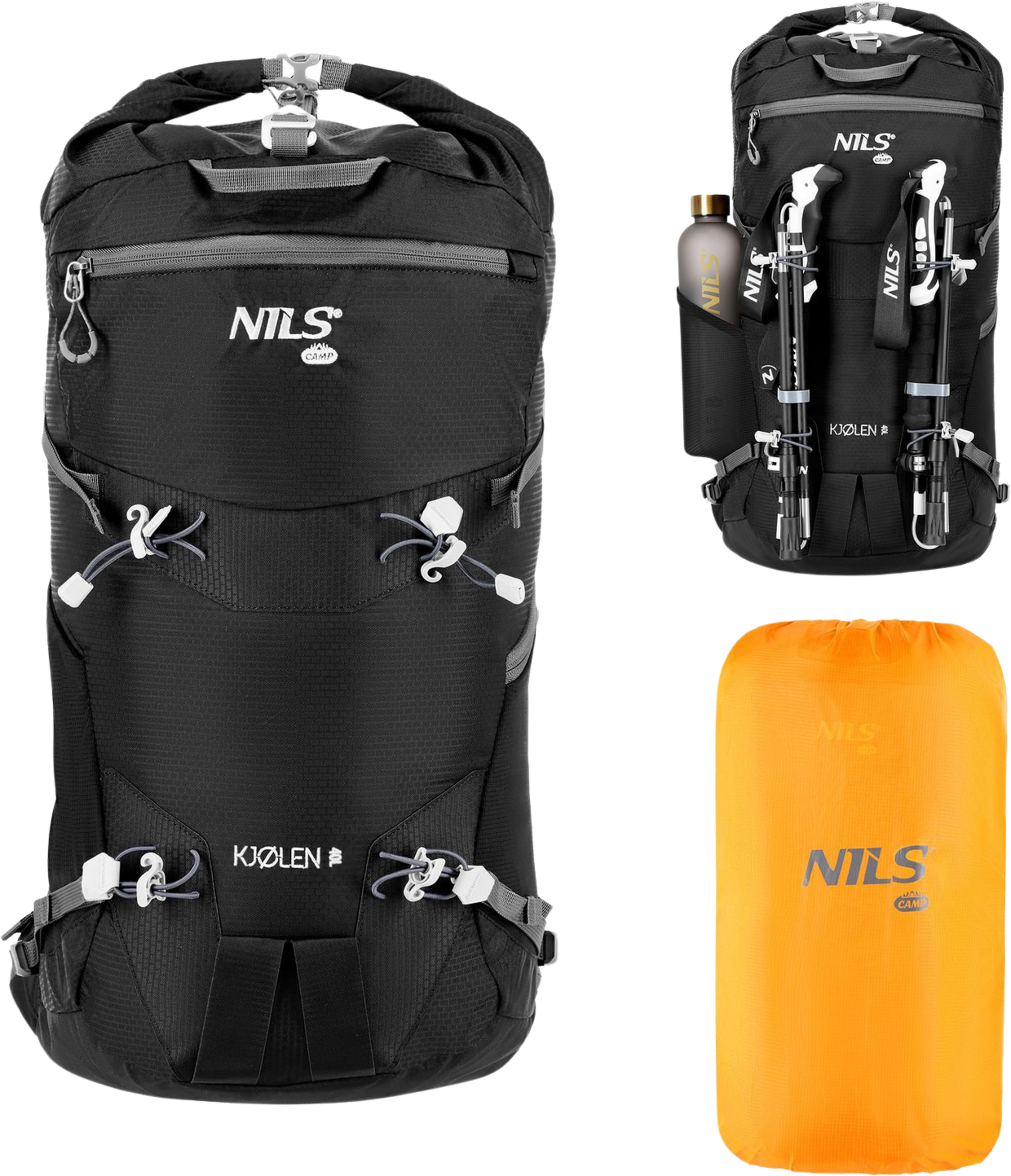 NORTHIX, Travel Pack, Black, 40l, Lightweight, Durable