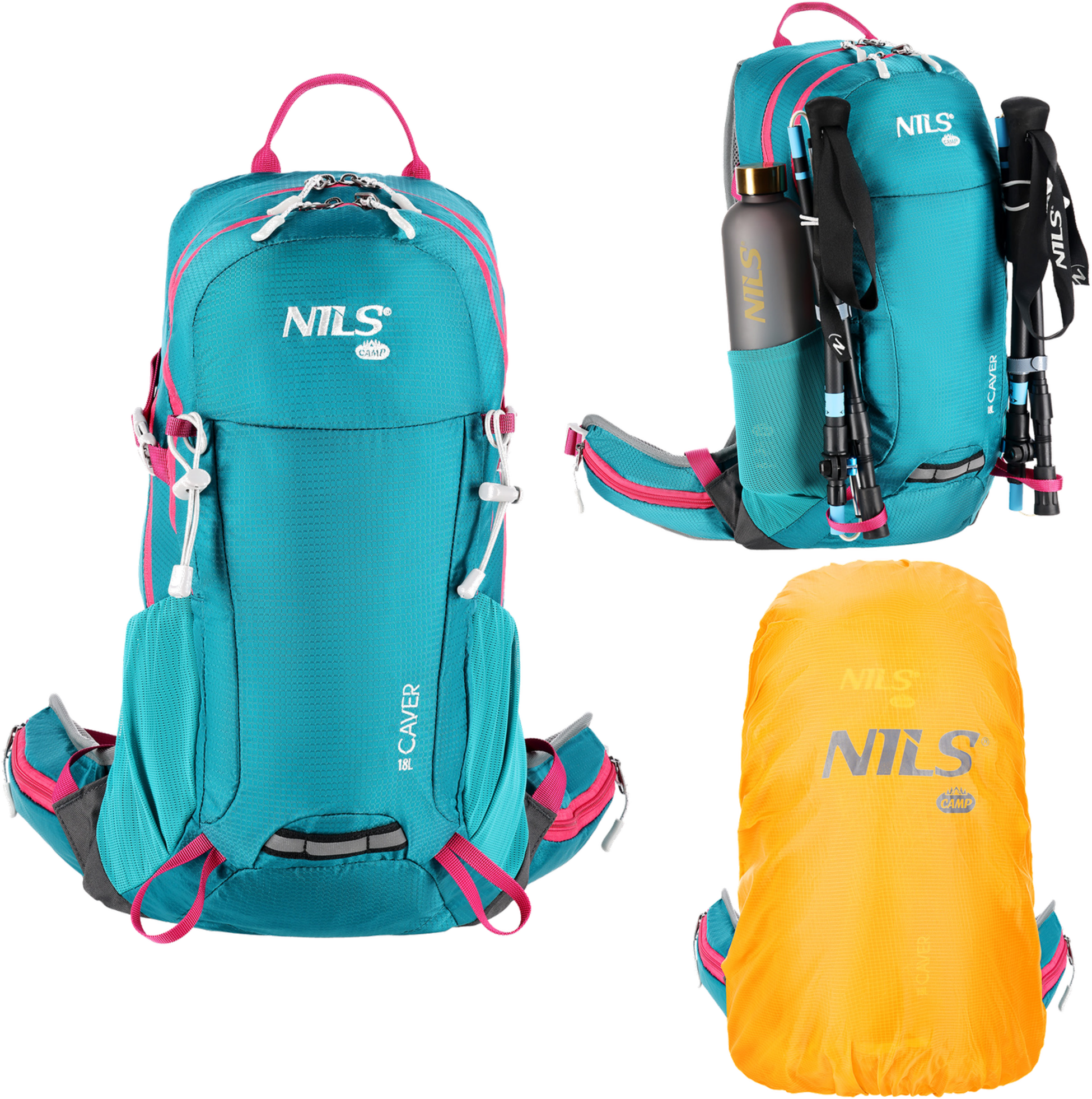 NORTHIX, Travel Pack, Turquoise, 18l Capacity