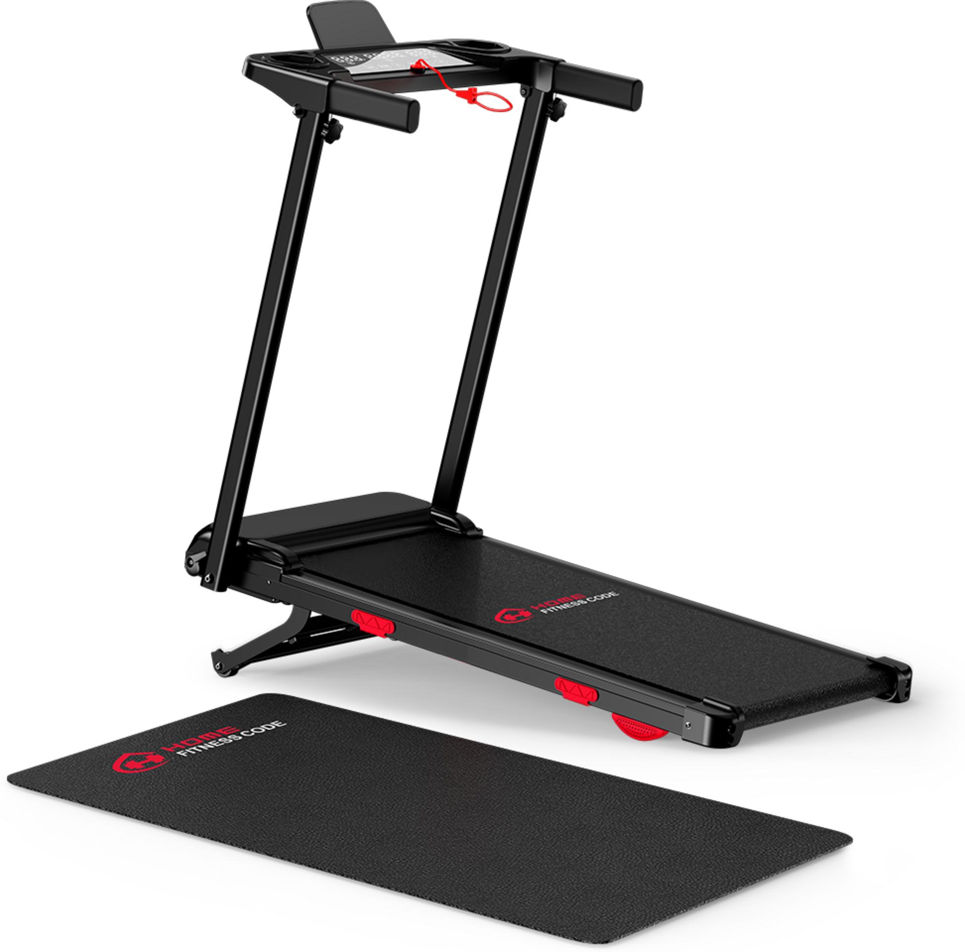 HOMEFITNESSCODE, Treadmill Q5 With 15% Automatic Incline, Brushless Motor, Speed ​​1-12km/h(with Mat)