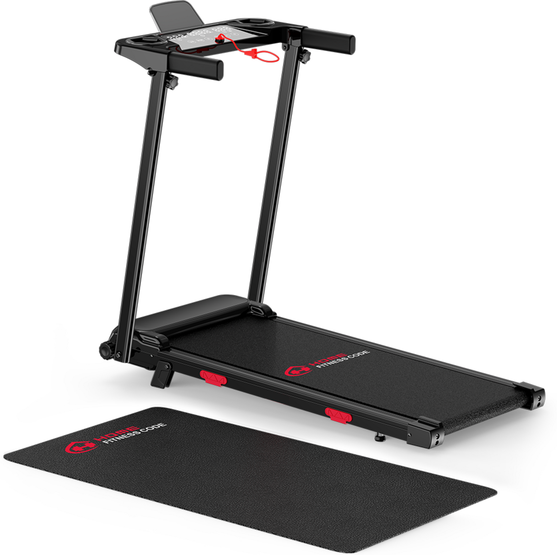 HOMEFITNESSCODE, Treadmill Q5 With 5% Manual Incline, Brushless Motor, Speed ​​1-12km/h(with Mat)