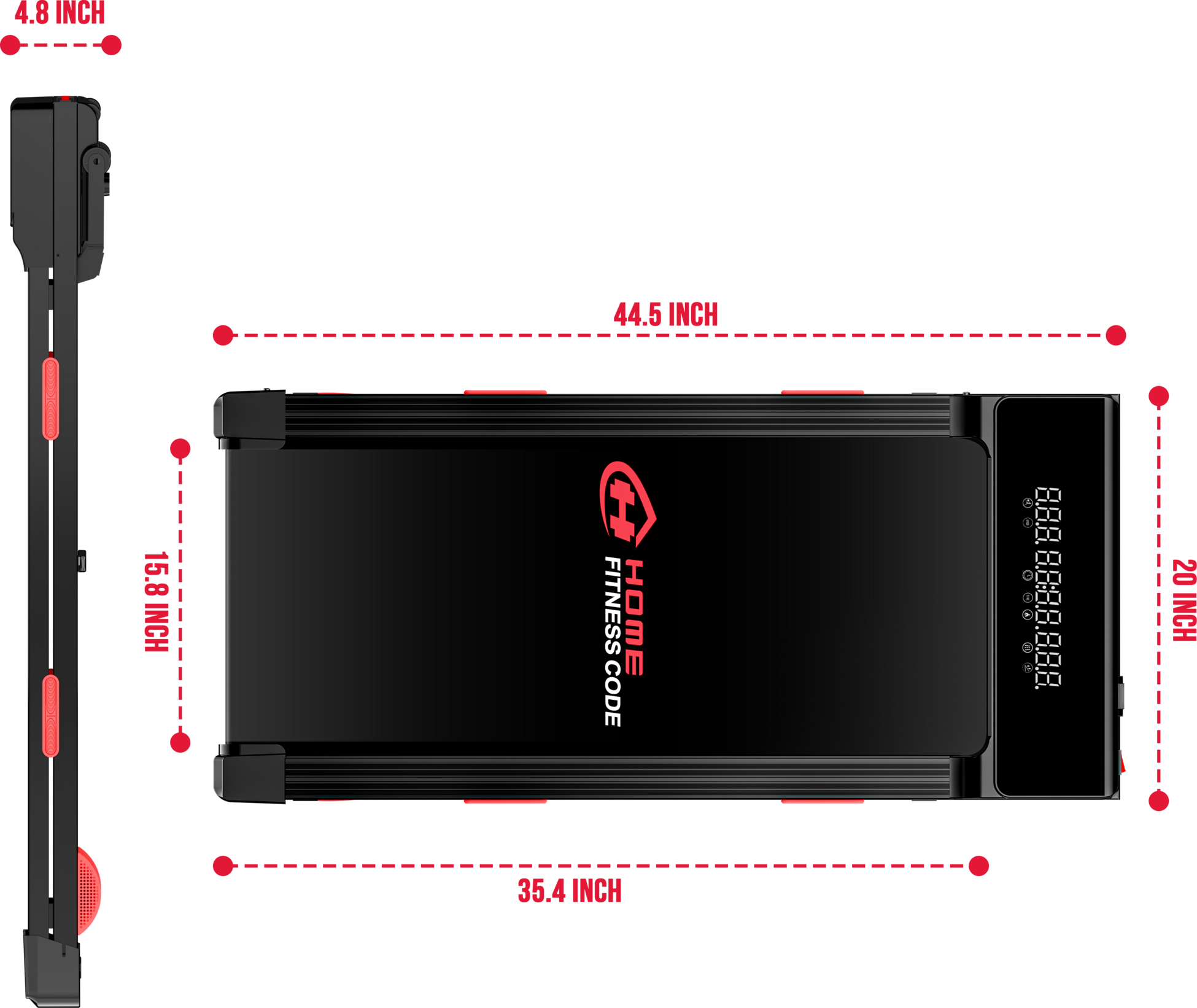HOMEFITNESSCODE, Treadmill Y5 With Brushless Motor, 0%-15% Automatic Incline