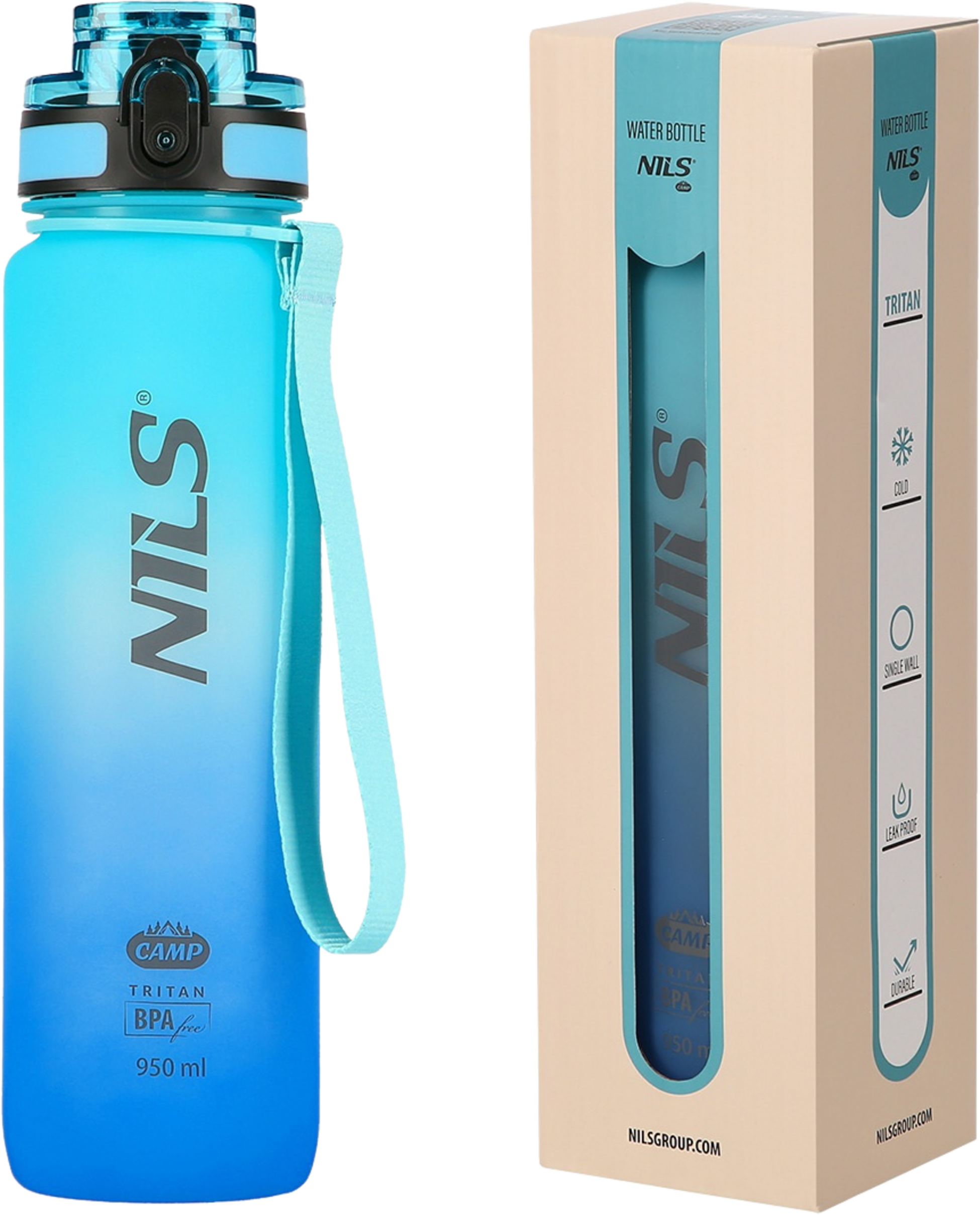 NORTHIX, Tritan Water Bottle, Blue, Durable, Bpa-free