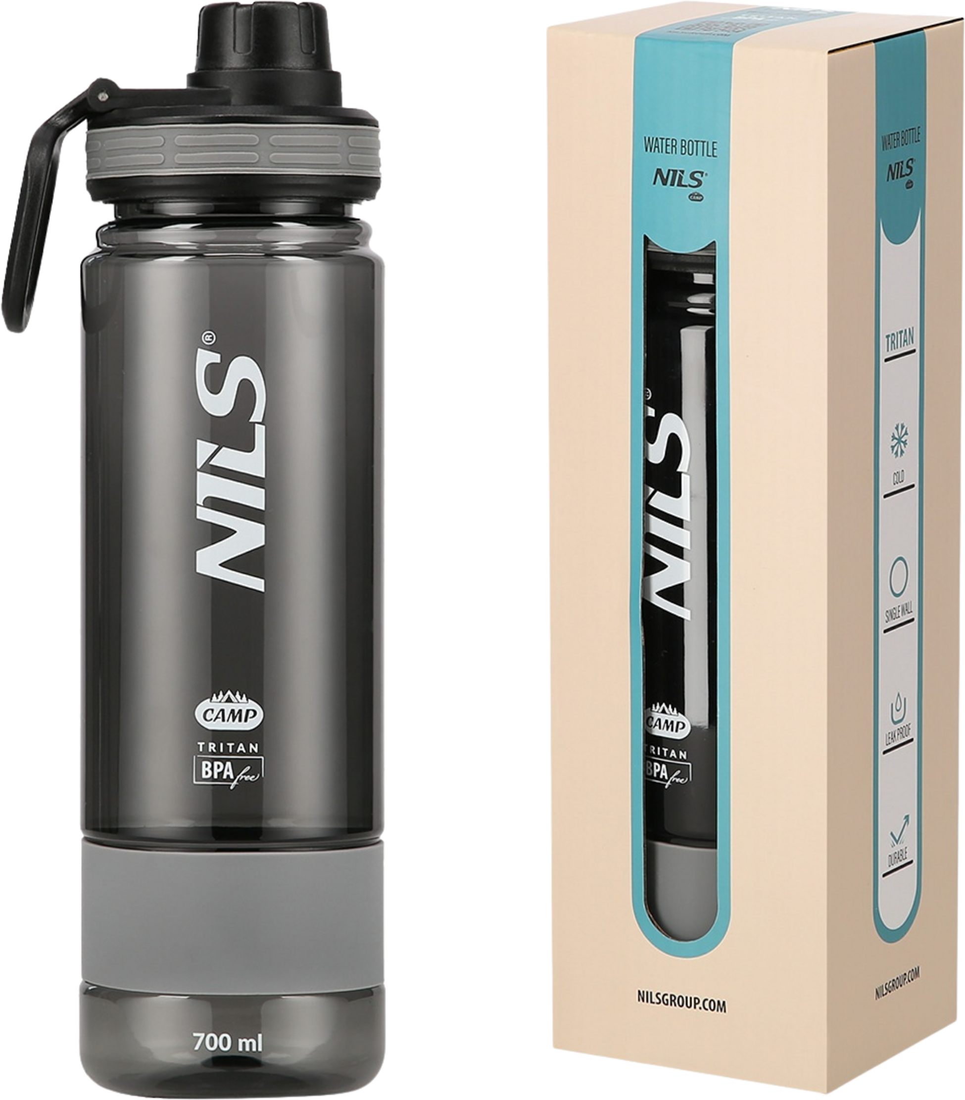 NORTHIX, Tritan Water Bottle, Gray, 700ml