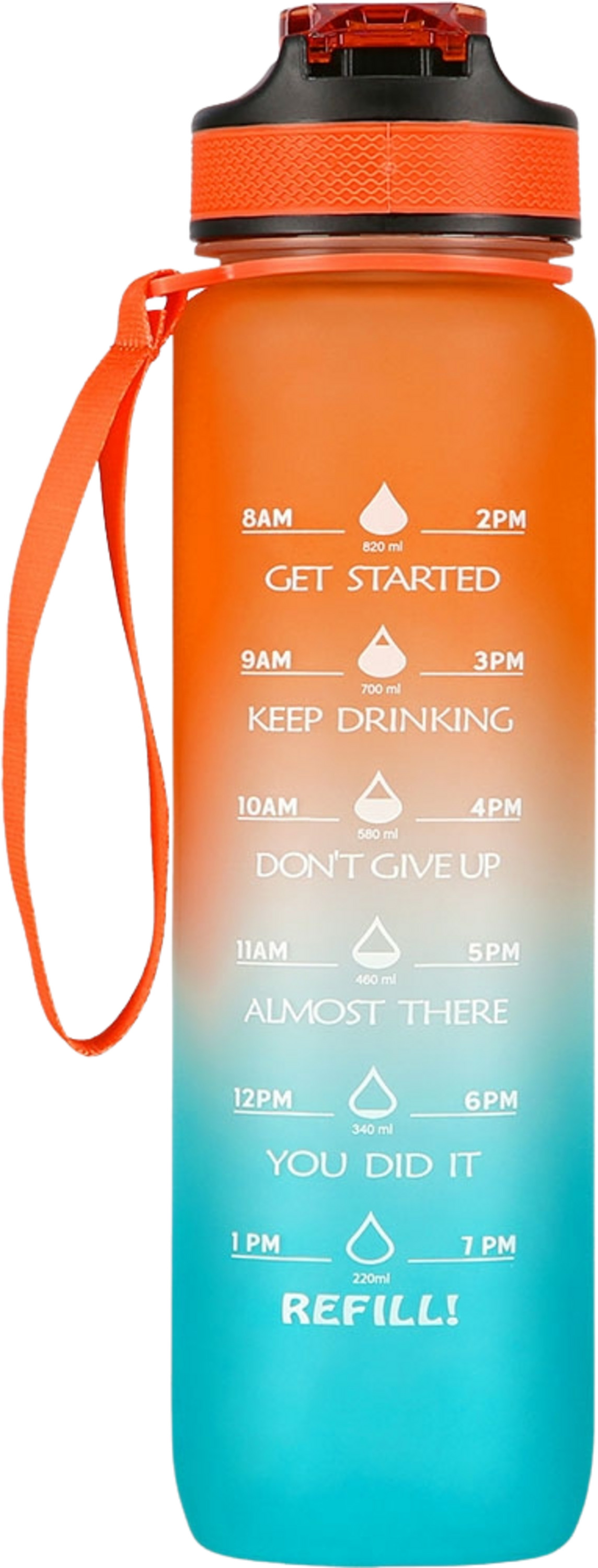 NORTHIX, Tritan Water Bottle, Orange-blue, Leak-proof, 1000 Ml