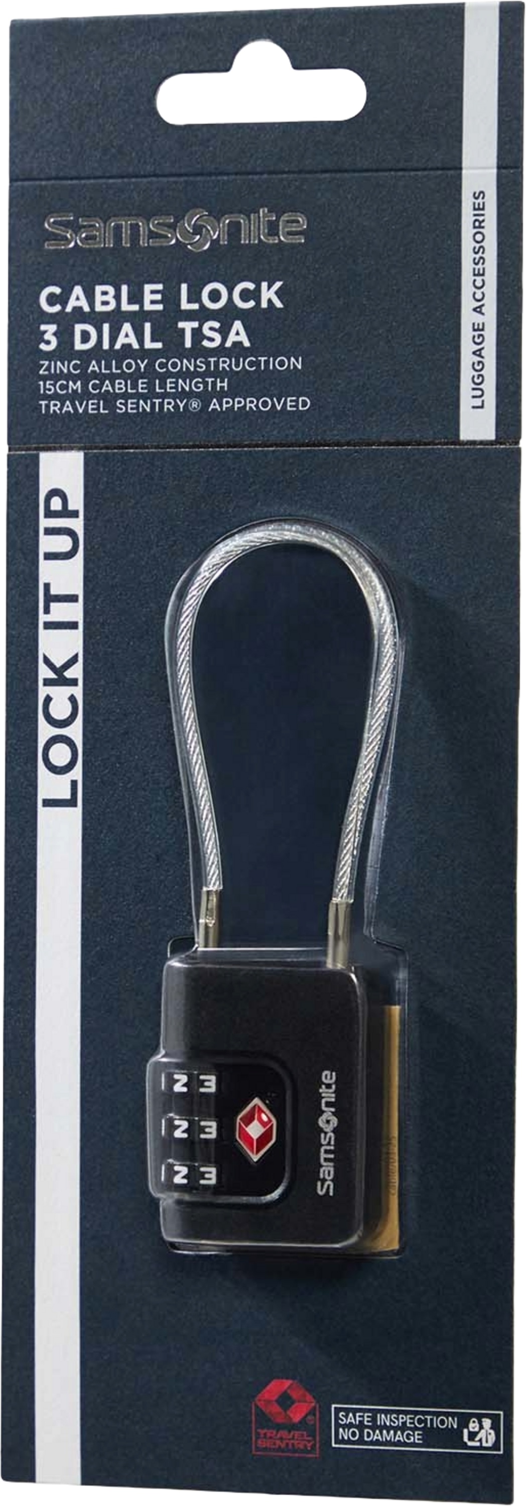 SAMSONITE, Tsa Kabellås 3 Siffror