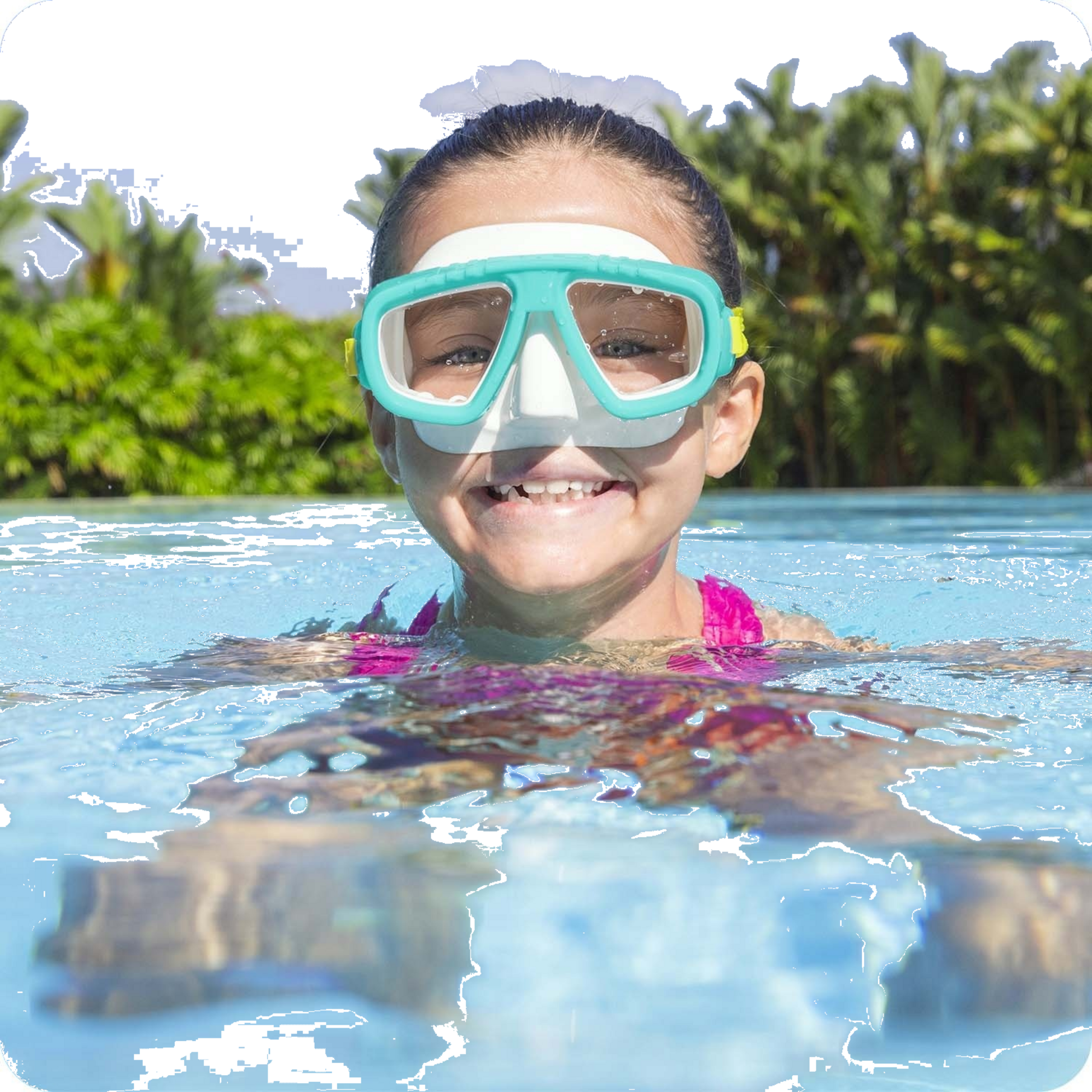 B2X, Turquoise Swimming Mask Bestway 22011