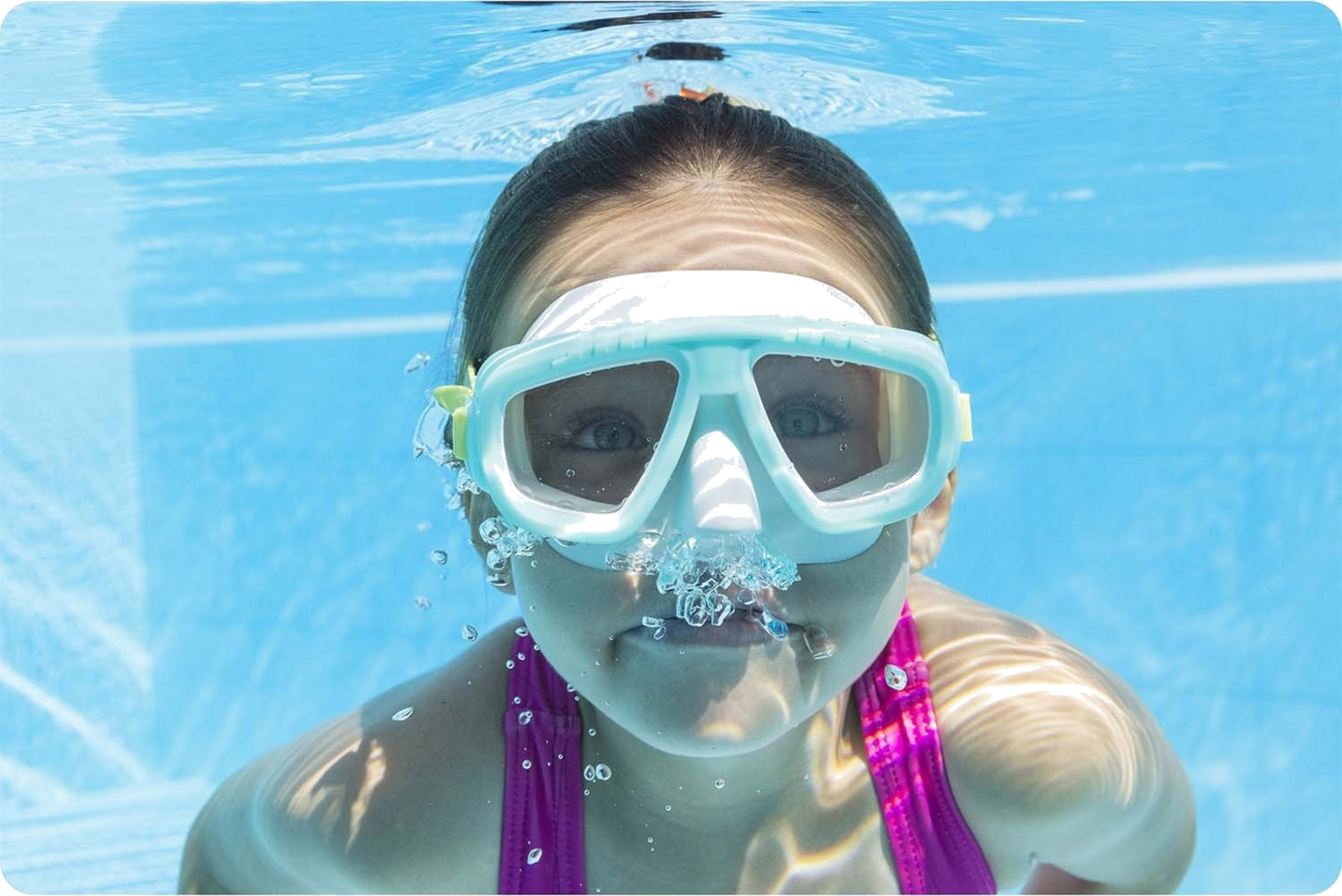 B2X, Turquoise Swimming Mask Bestway 22011