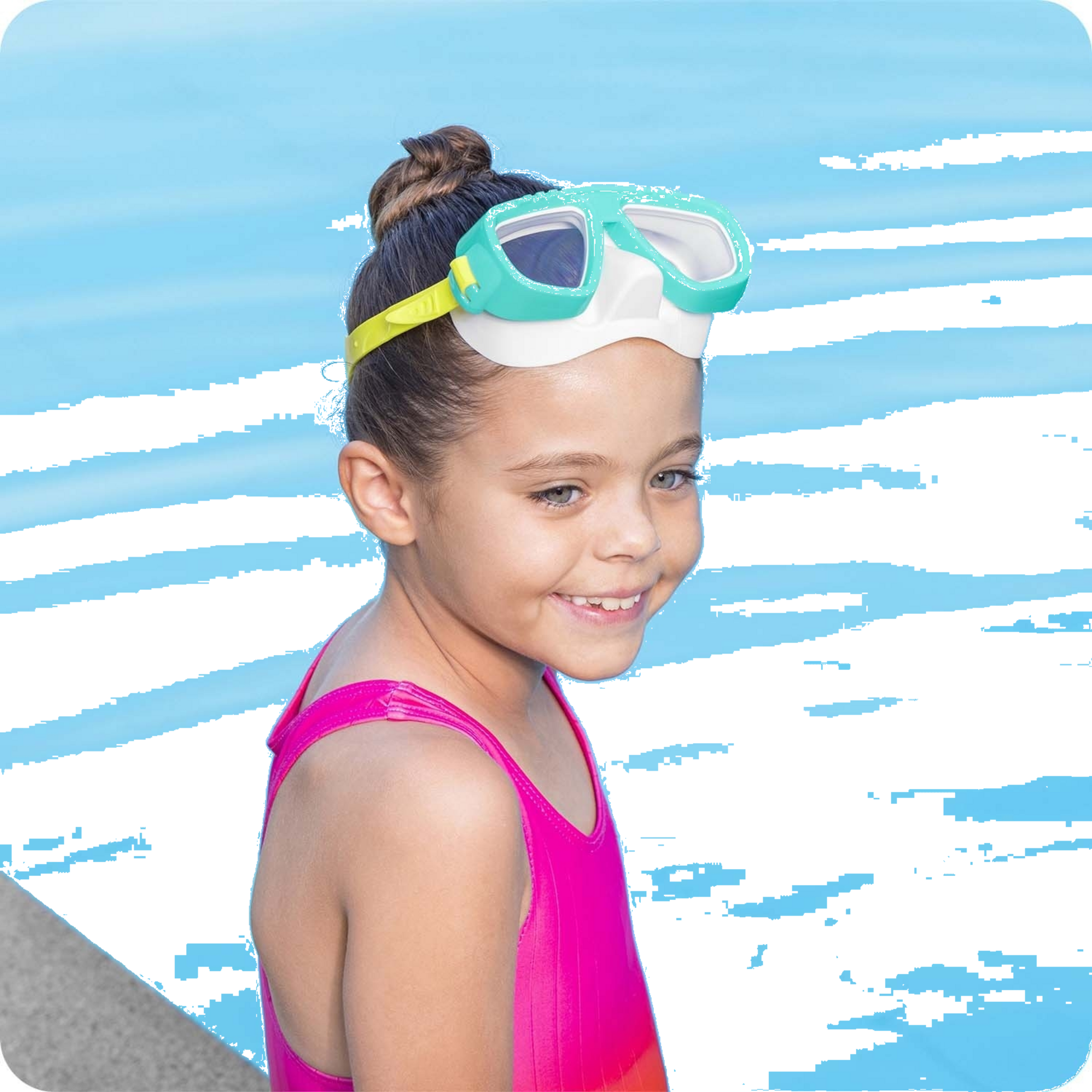 B2X, Turquoise Swimming Mask Bestway 22011