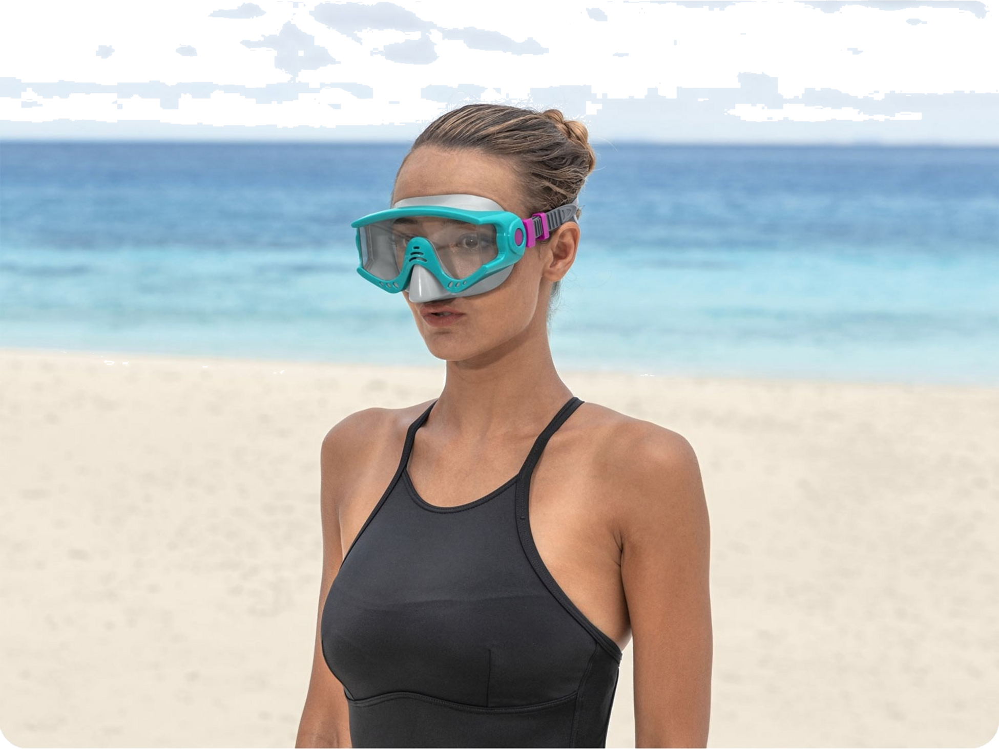 B2X, Turquoise Swimming Mask Bestway 22044