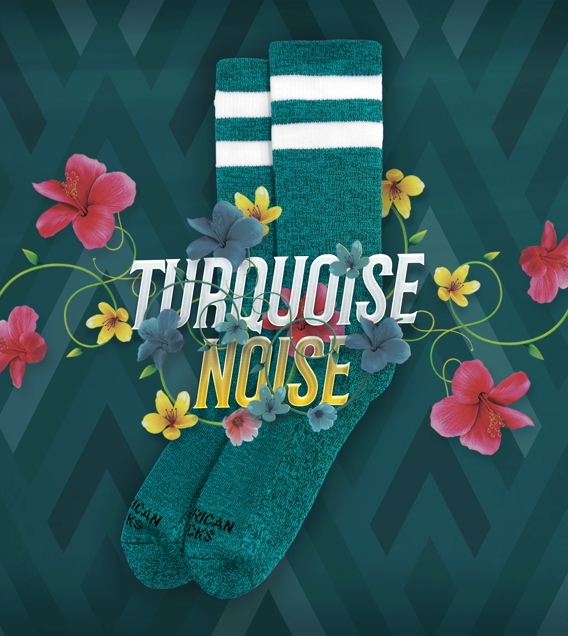 AMERICAN SOCKS, Turquoisenoise - Mid High