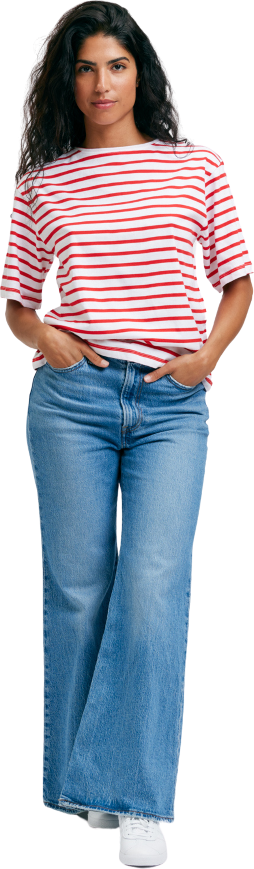 EMMAMALENA, Tuva T-shirt Stripe White Red