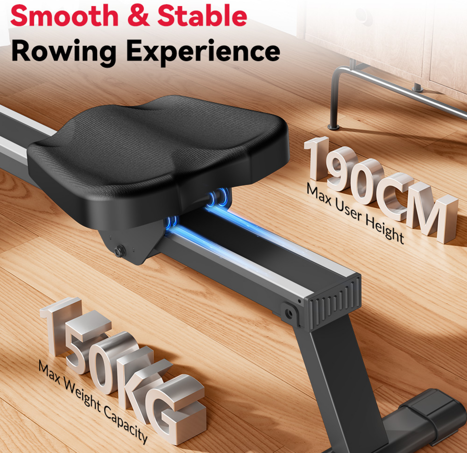 HOMEFITNESSCODE, Tyst Magnetroddmaskin 16 Nivåer – Perfekt För Hemmet