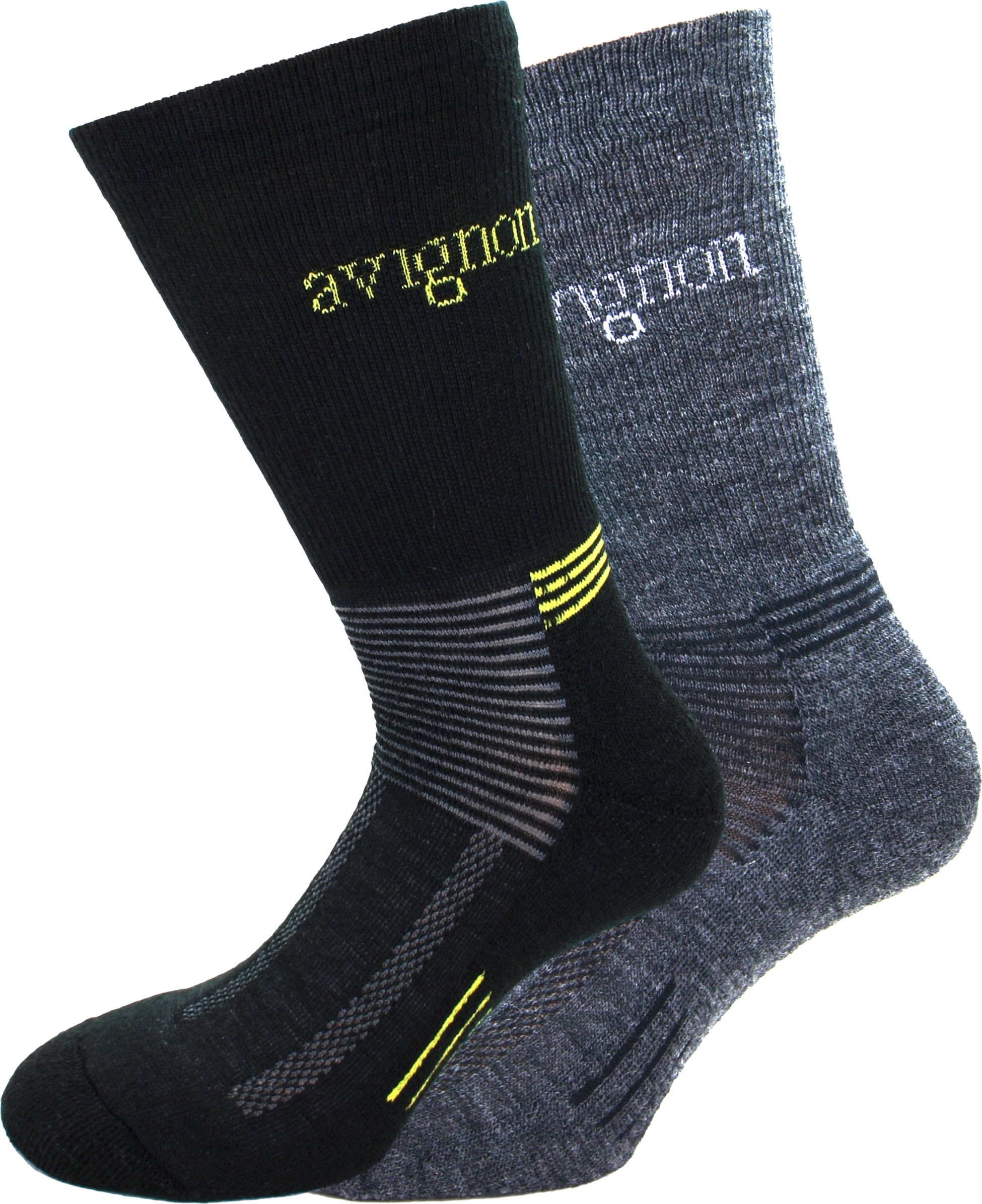 AVIGNON, Ull Terry 2-pack Svart/gr&aring;