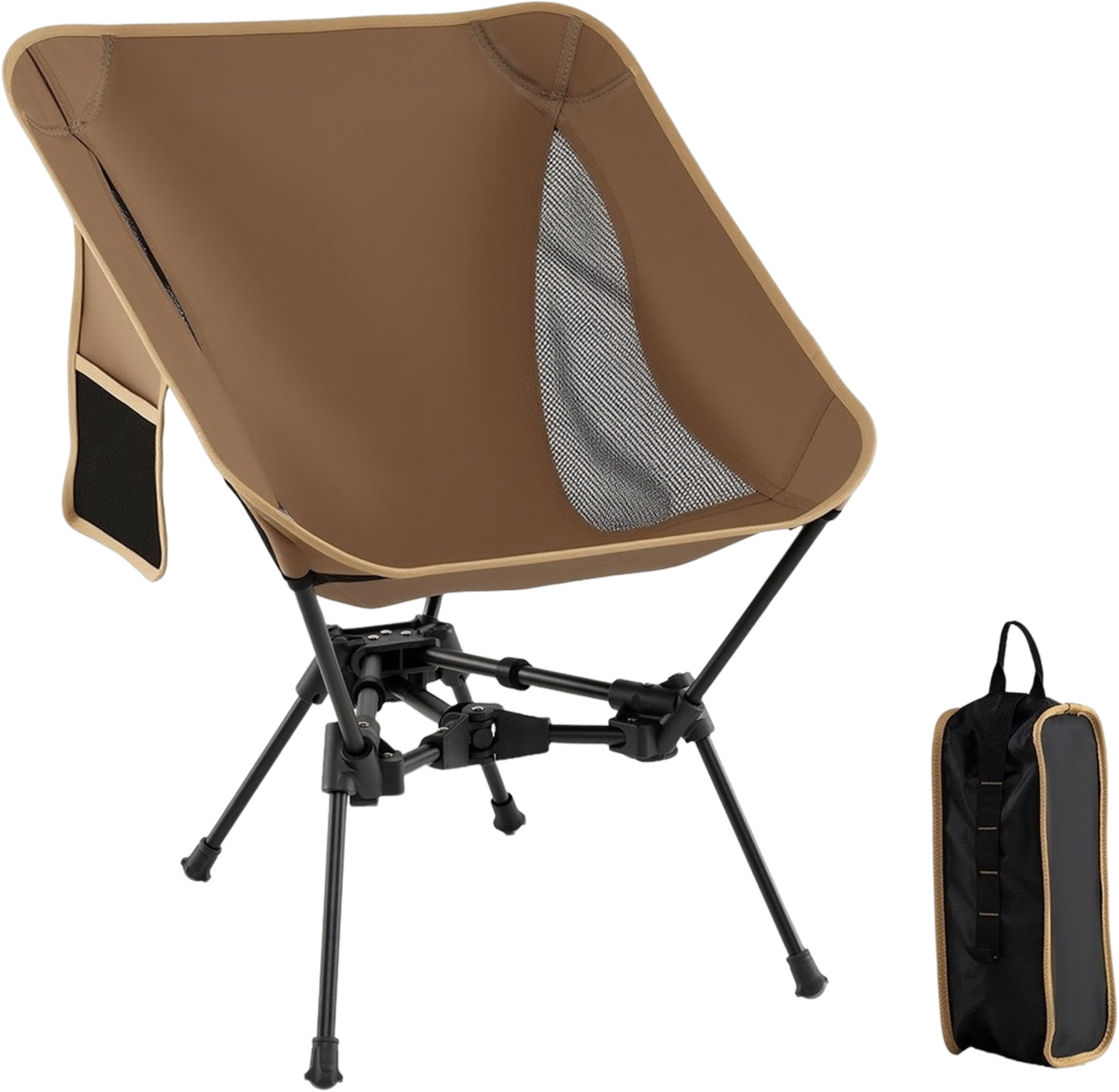 NORTHIX, Ultralight Folding Camping Chair With Side Pocket, 150kg Capacity