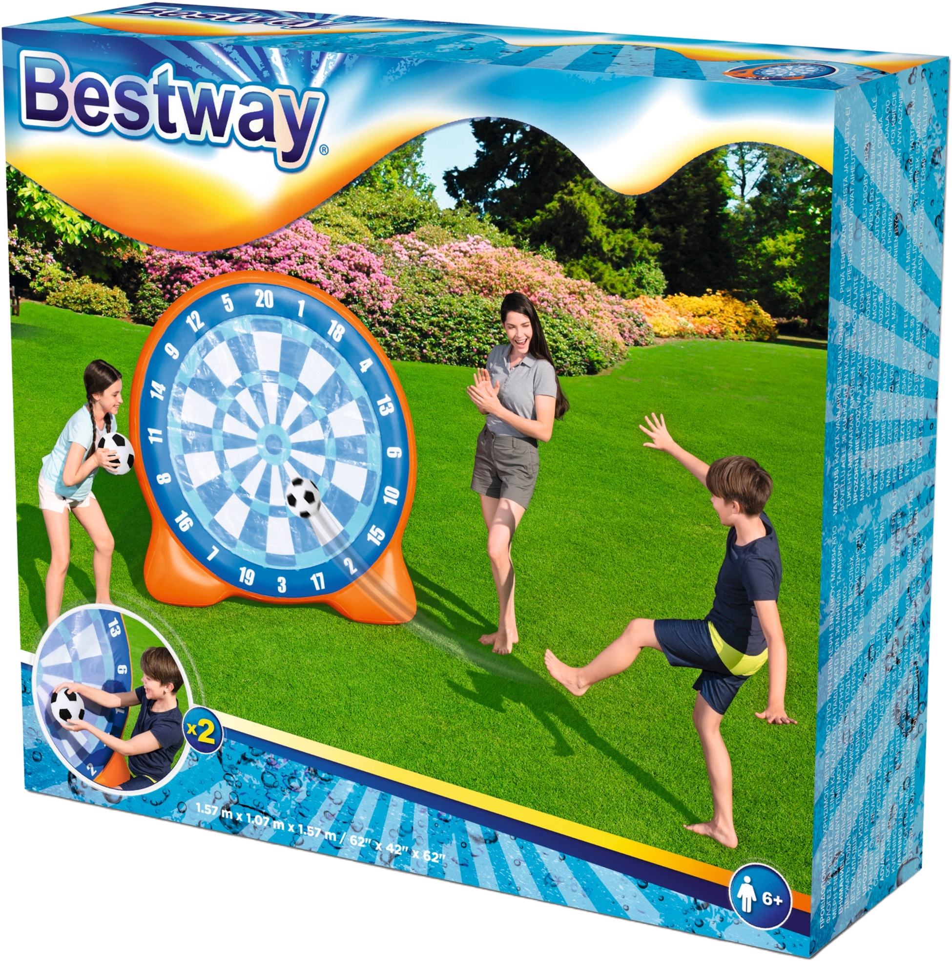 BESTWAY, Uppblåsbar Fotbollsdart 157 X 107 X 157cm