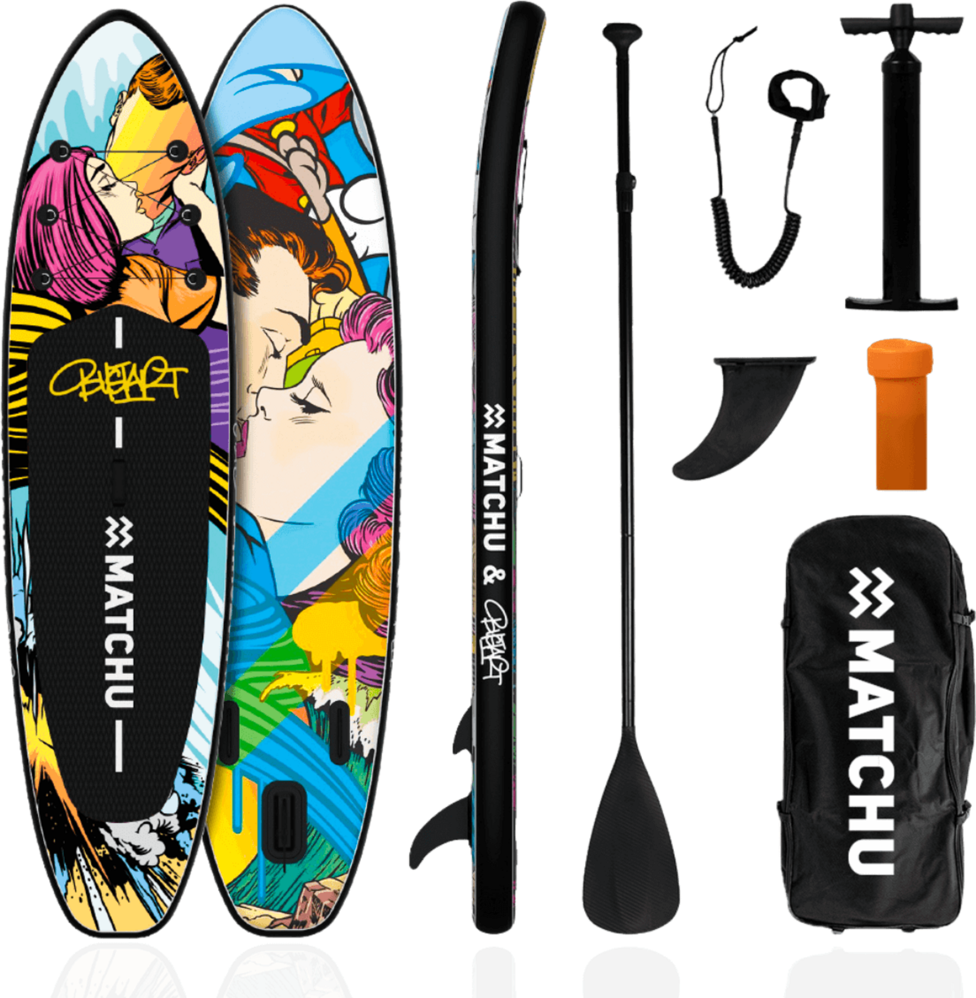 MATCHU SPORTS, Uppbl&aring;sbar Sup Br&auml;da Bustart 320x81x15cm - Upp Till 150kg - Stand Up Paddle Board