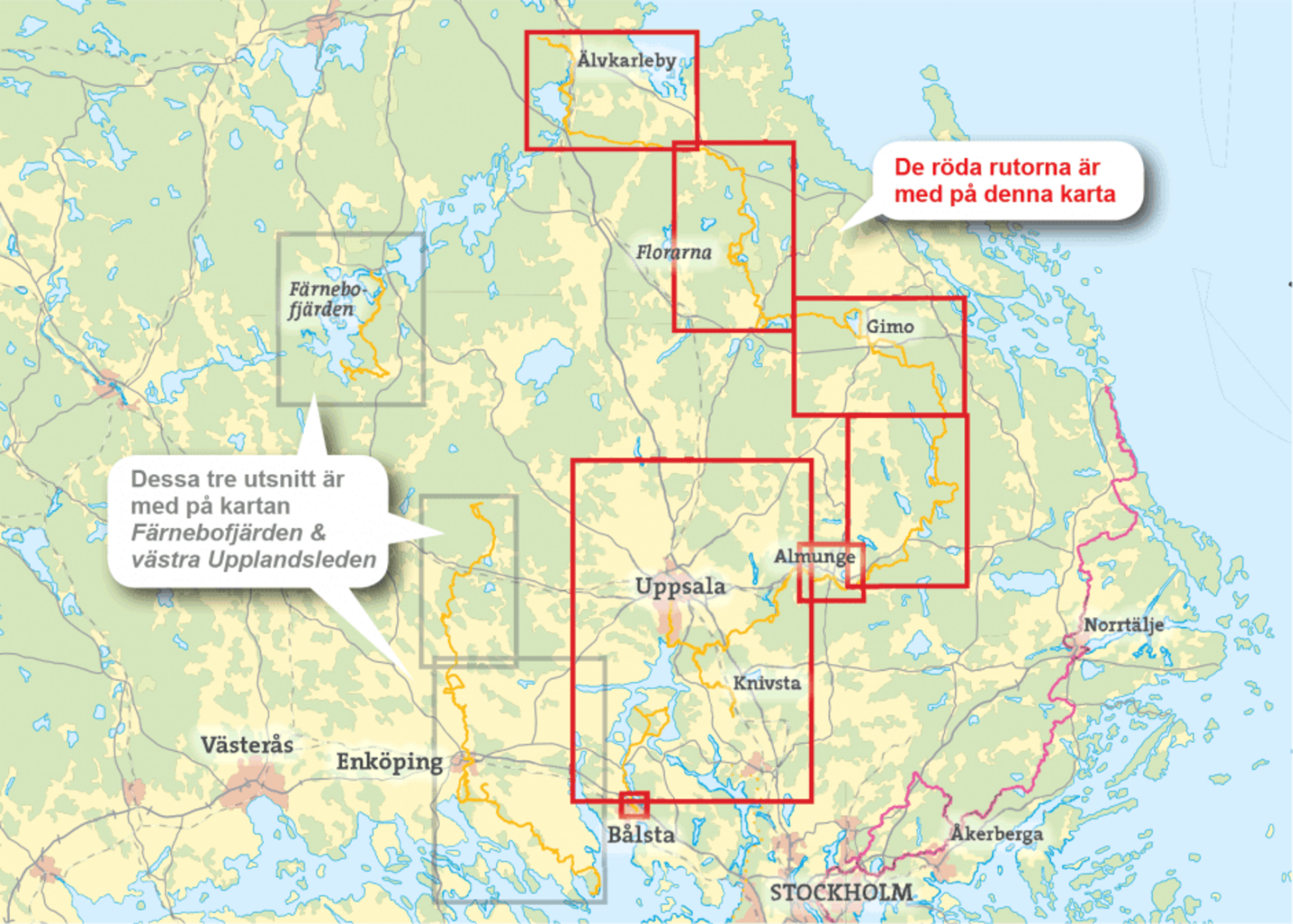 CALAZO, Uppsala  &Ouml;stra Upplandsleden 1:50.000