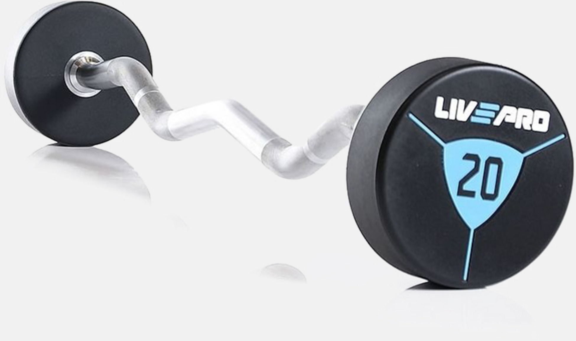 LIVEPRO, Urethane Ez Curl Barbell 15kg